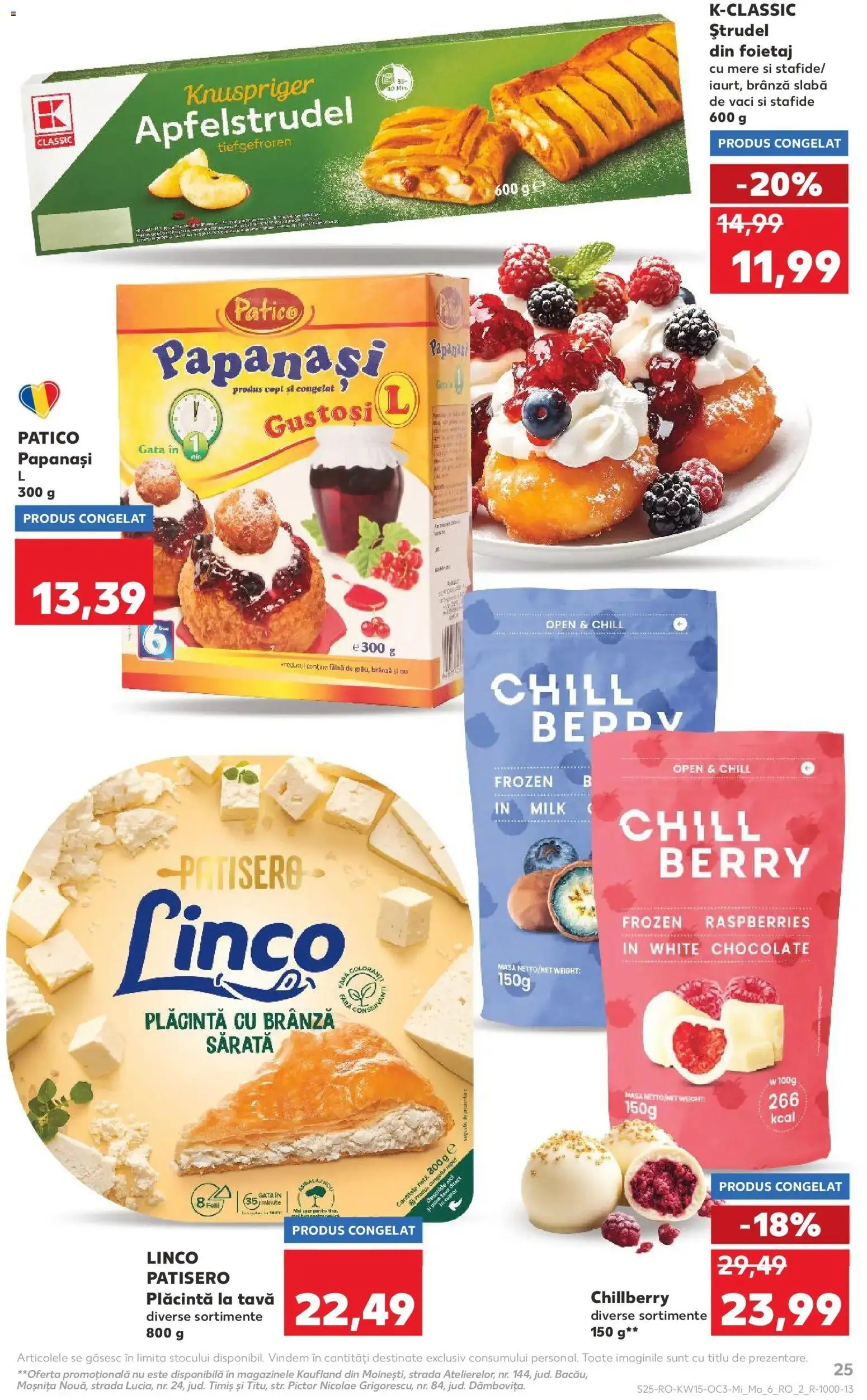 Noul catalog Kaufland – valabil de la 08.04.2026 | Pagină: 25 | Produse: Plăcintă, Brânză, Mere, Stafide