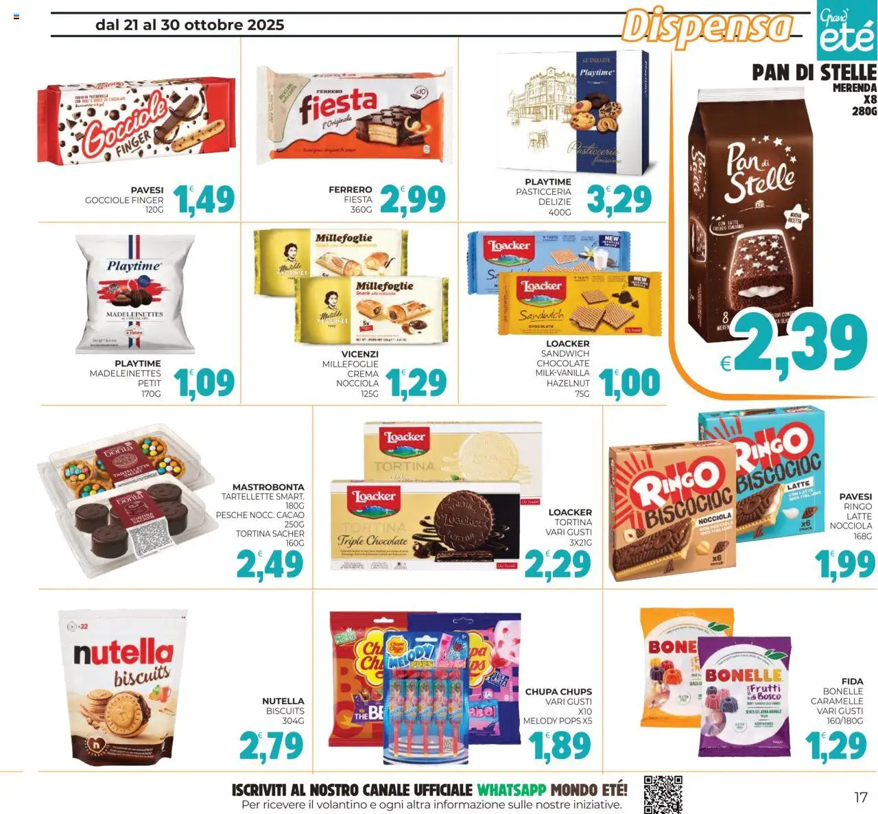 Volantino Eté del 21.10.2025 | Pagina: 17 | Prodotti: Crema, Latte, Nutella, Cacao