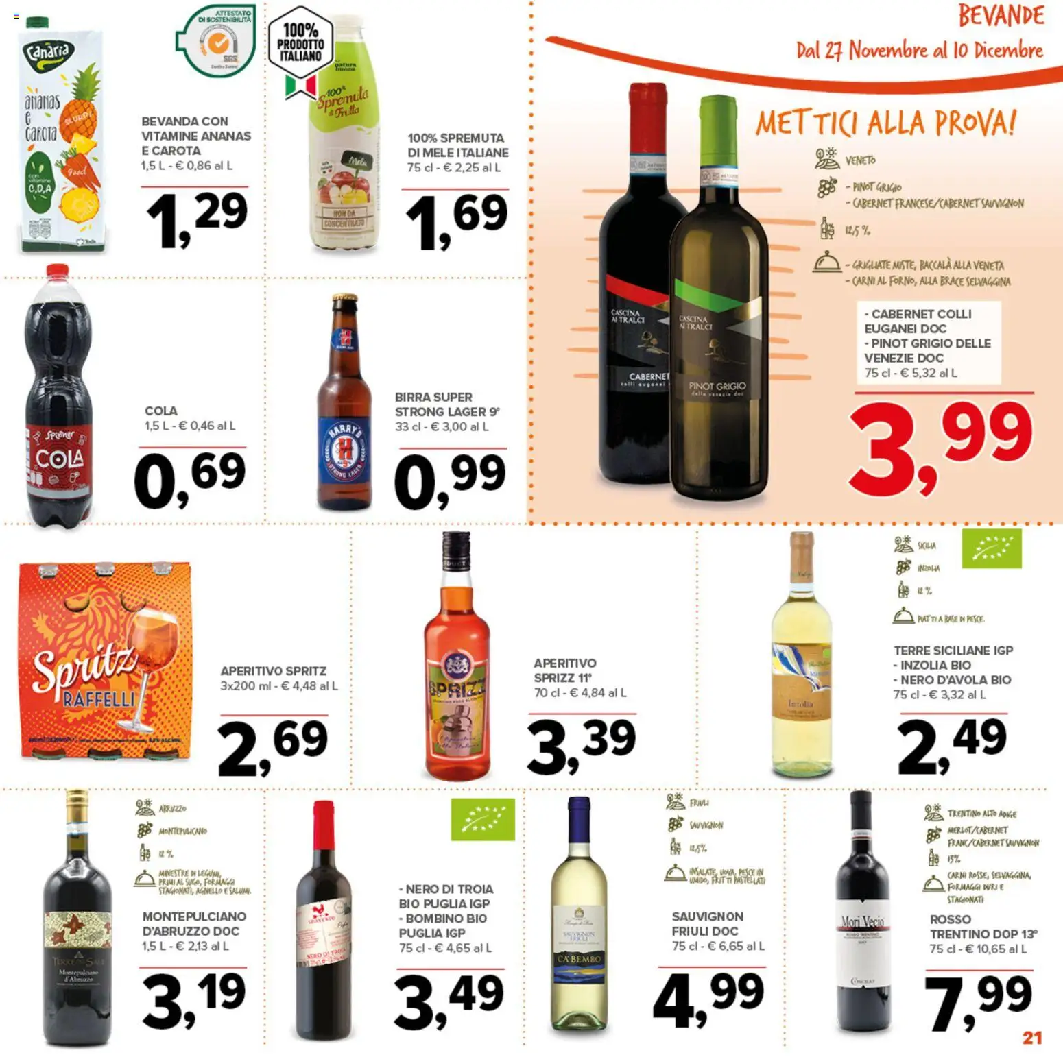 Volantino Todis del 27.11.2025 | Pagina: 21 | Prodotti: Mele, Sale, Ananas, Agnello