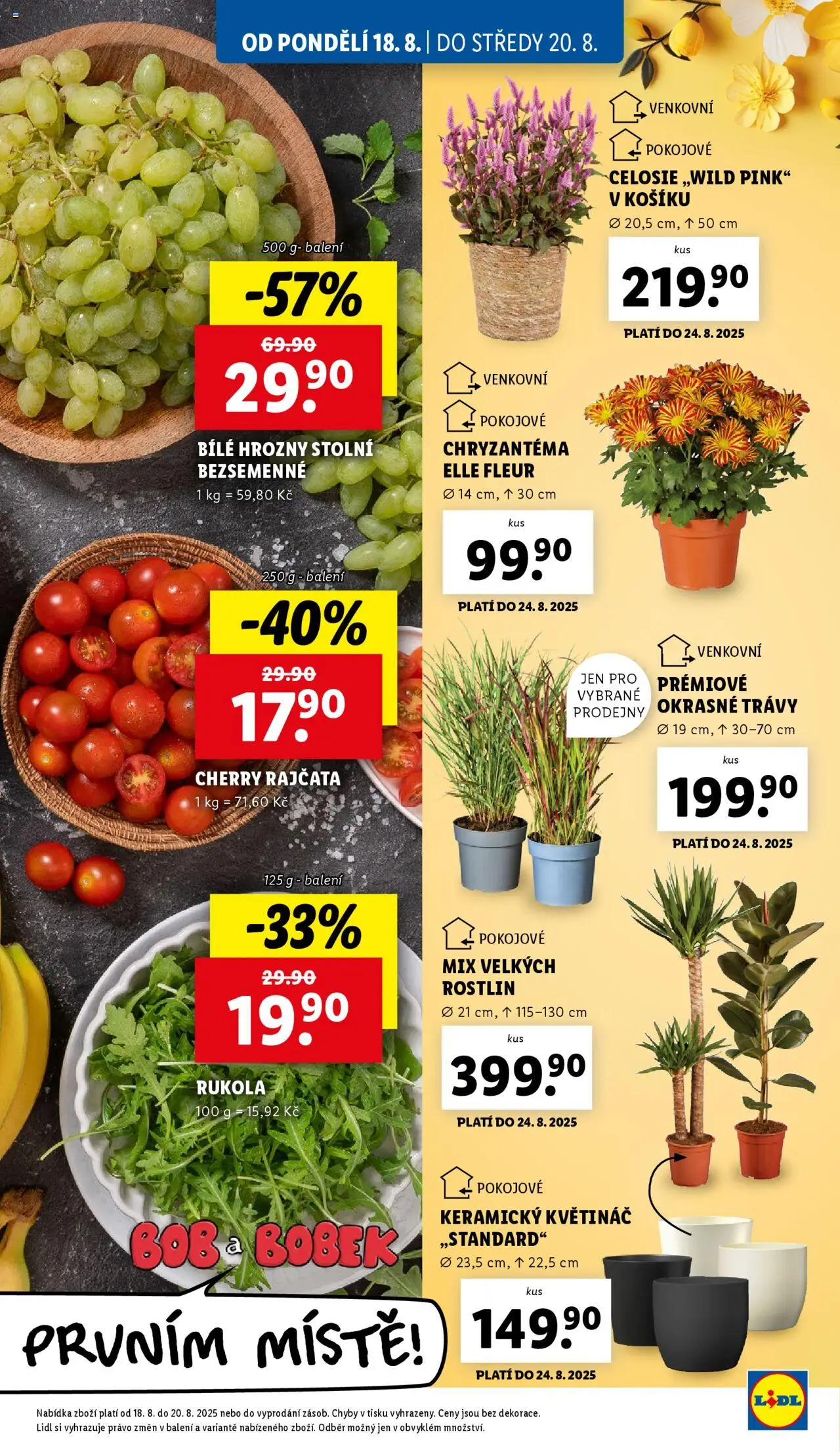 Lidl leták od 18.08.2025 | Strana: 11 | Produkty: Cherry rajčata, Bílé hrozny, Květináč, Hrozny