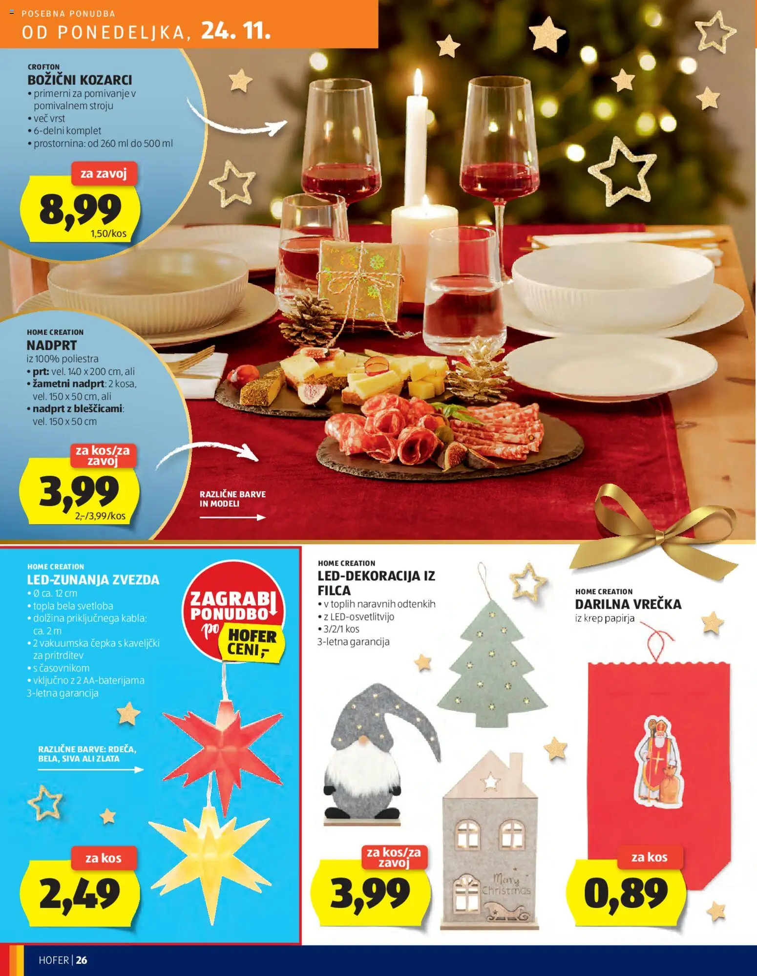 Novi Hofer katalog ponudbe – veljaven od 20.11.2025 | Stran: 26 | Izdelki: Kos