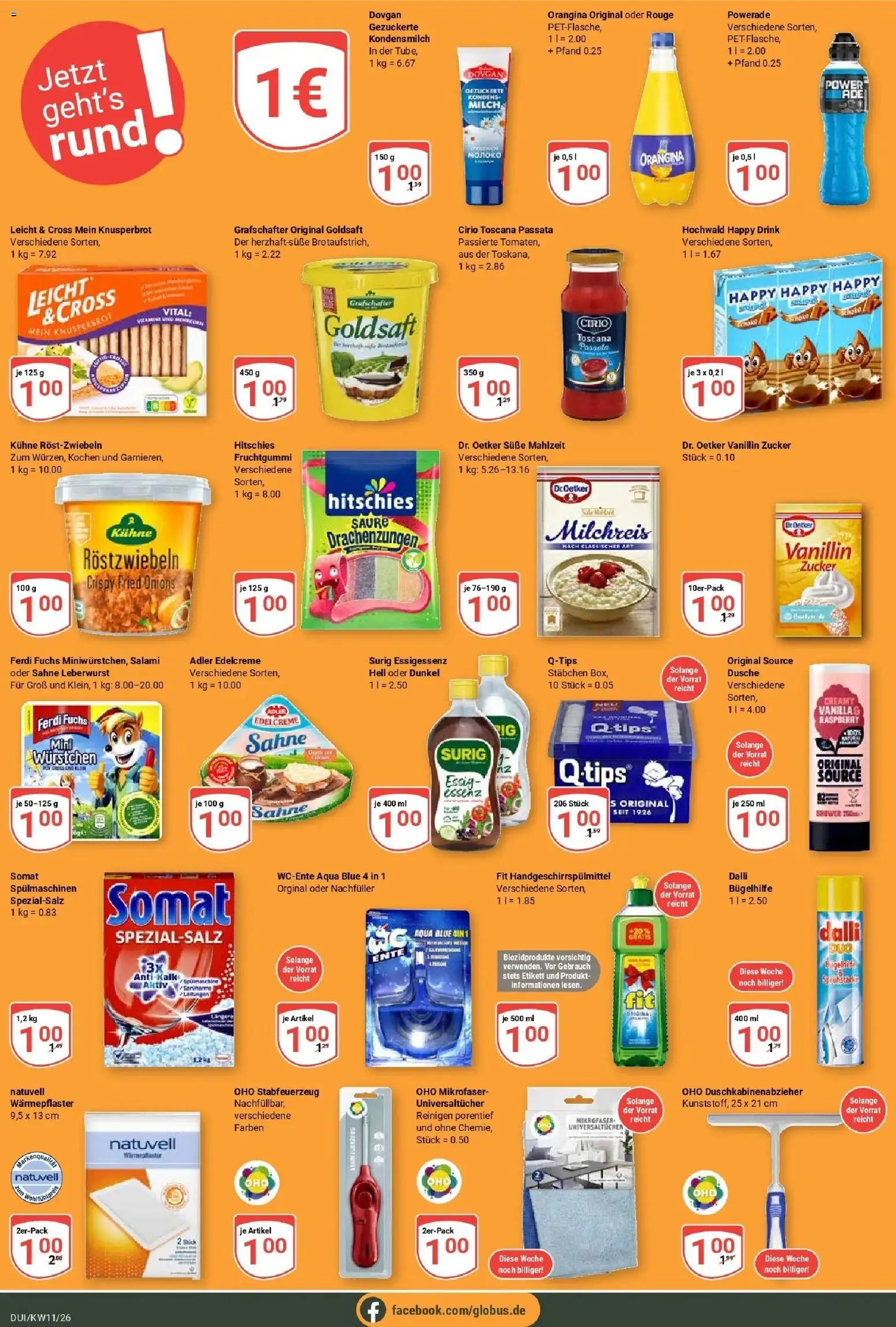 Globus prospekt Duisburg	 – gültig ab 09.03.2026 | Seite: 12 | Produkte: Dusche, Zucker, Powerade, Salami