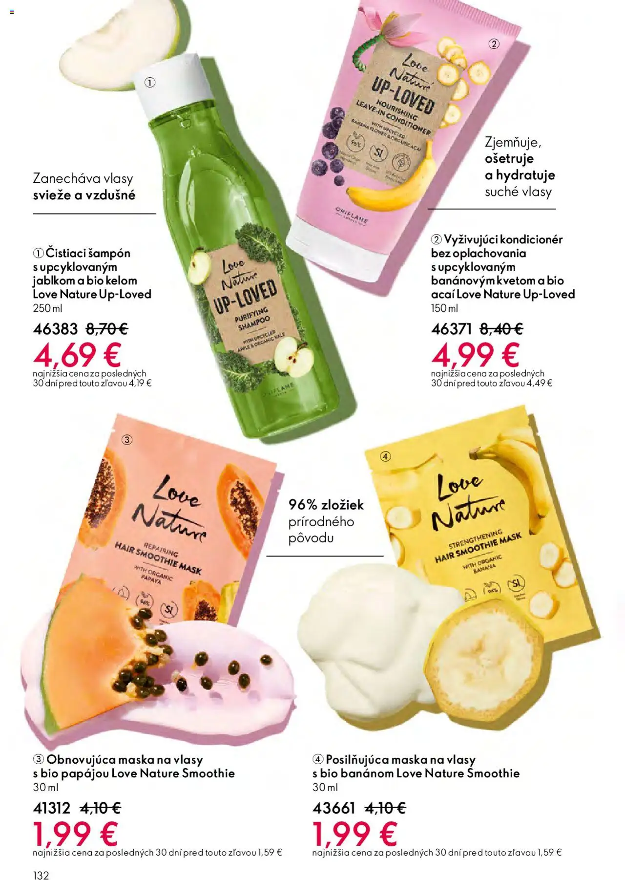 Nové Oriflame akcie – leták je platný od 22.10.2025 | Strana: 132 | Produkty: Apple, Kondicionér, Maska na vlasy, Maska