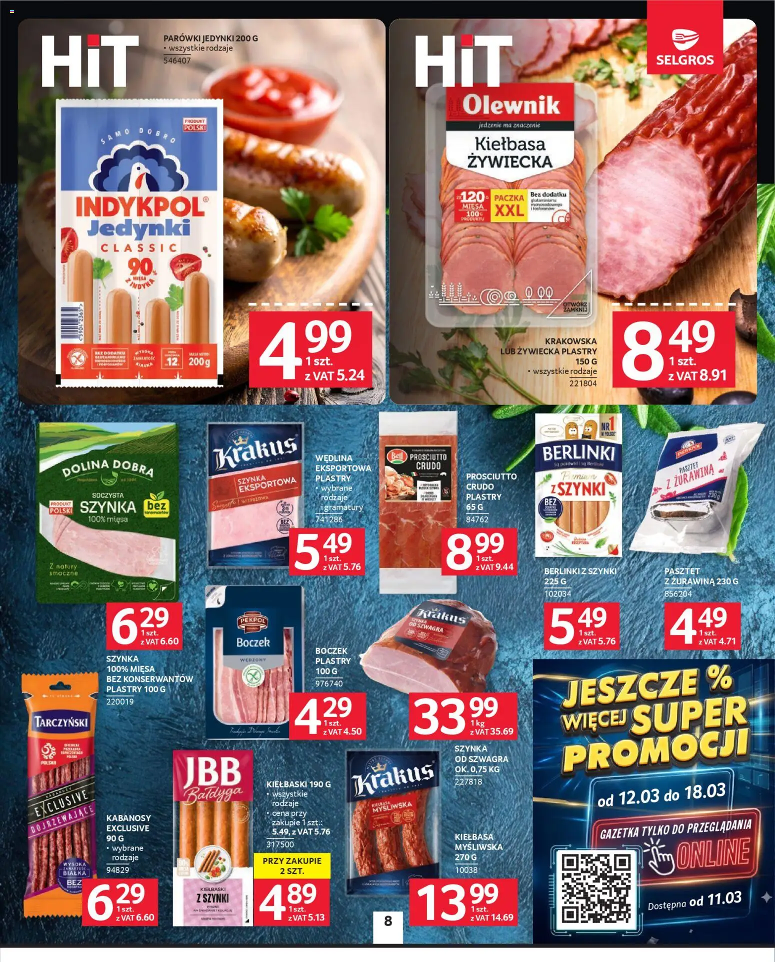 Selgros cash&carry gazetka od 05.03.2026 | Strona: 8 | Produkty: Myśliwska, Bell, Kiełbaski, Prosciutto
