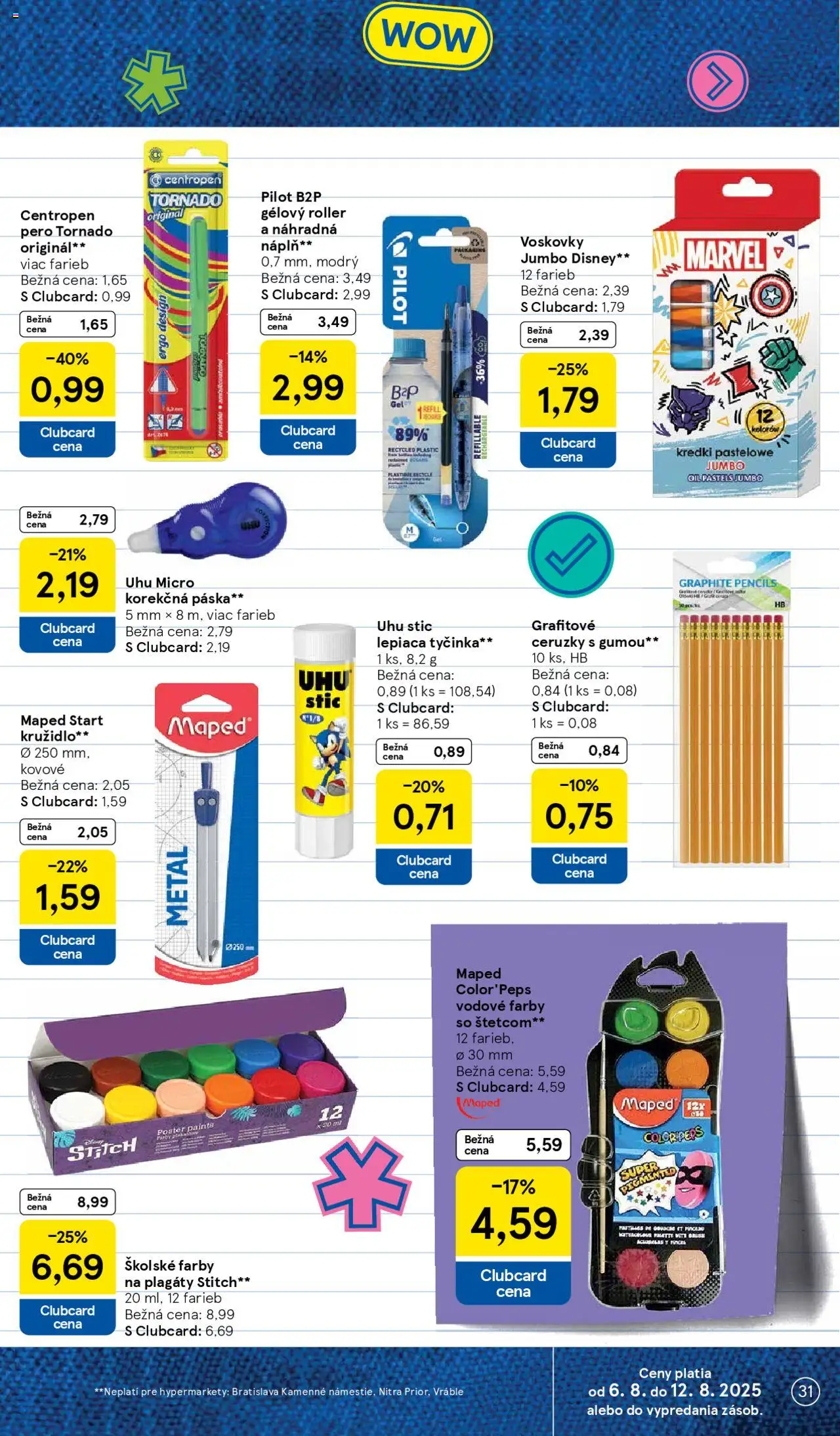 Tesco Hypermarket - leták │ platný od 06.08.2025 | Strana: 31 | Produkty: Pero