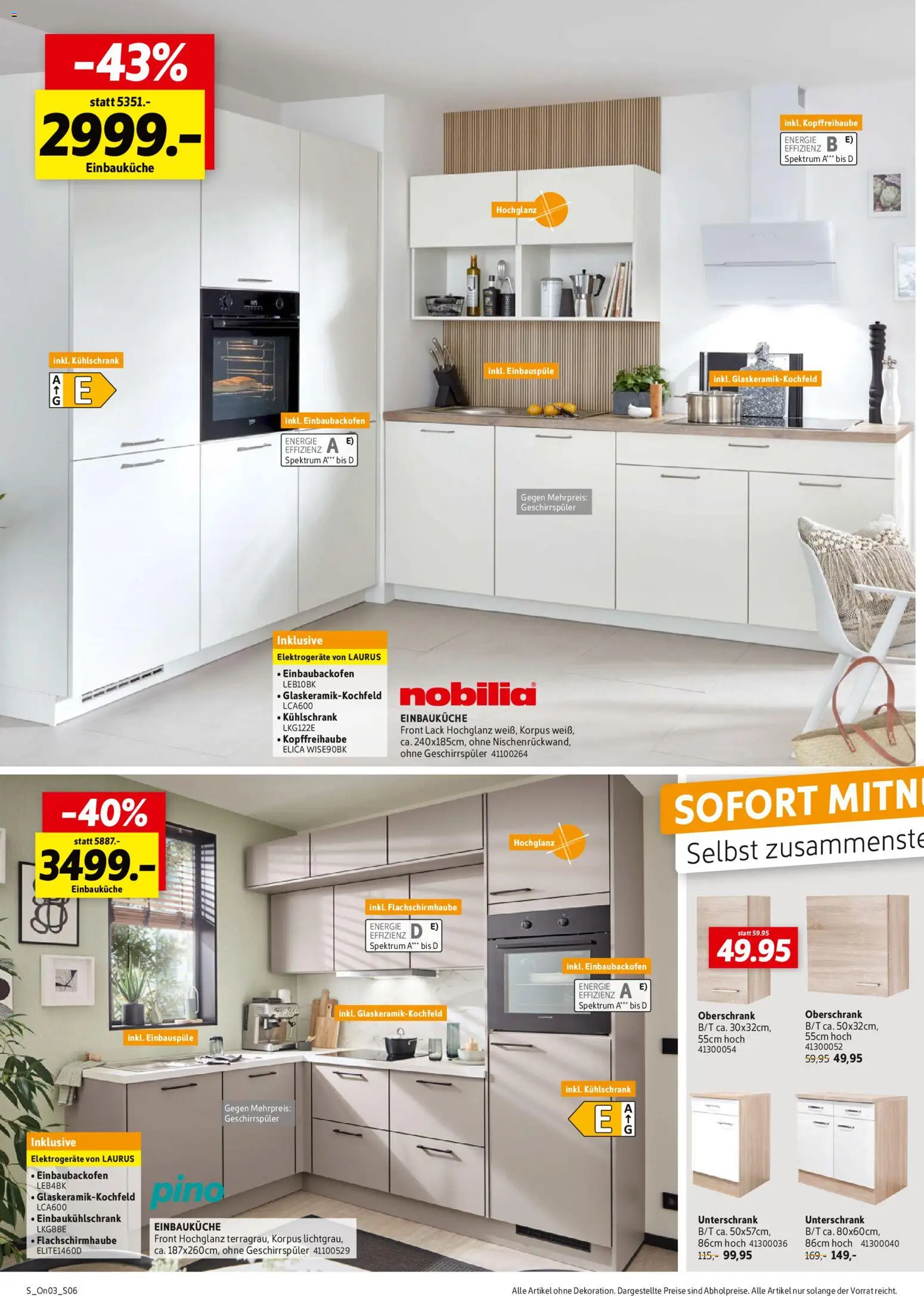 Sconto Prospekt 	 – gültig ab 18.03.2026 | Seite: 6 | Produkte: Geschirrspüler, Einbauküche, Kühlschrank, Unterschrank