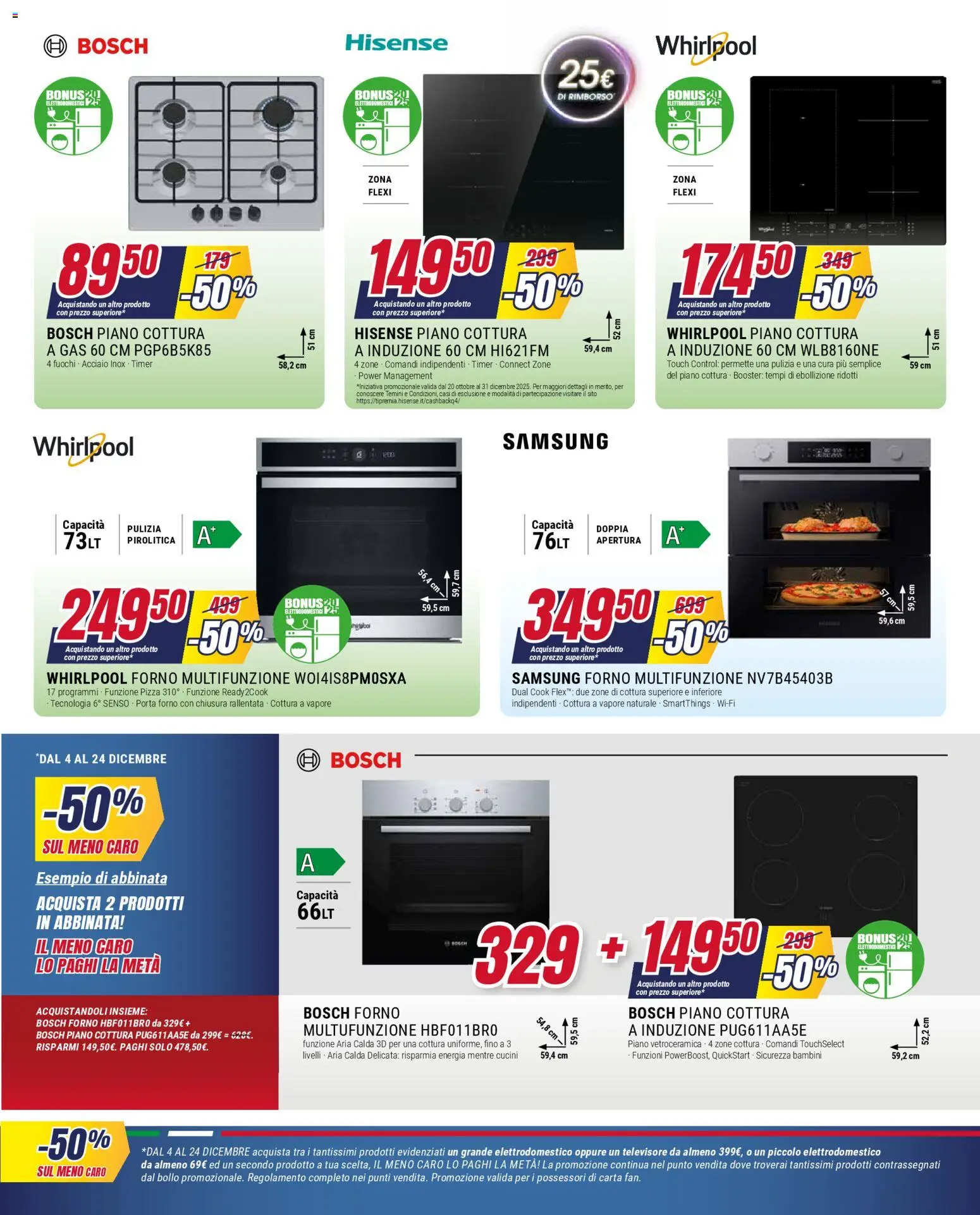 Volantino Trony del 04.12.2025 | Pagina: 9 | Prodotti: Pizza, Piano cottura, Forno, Samsung