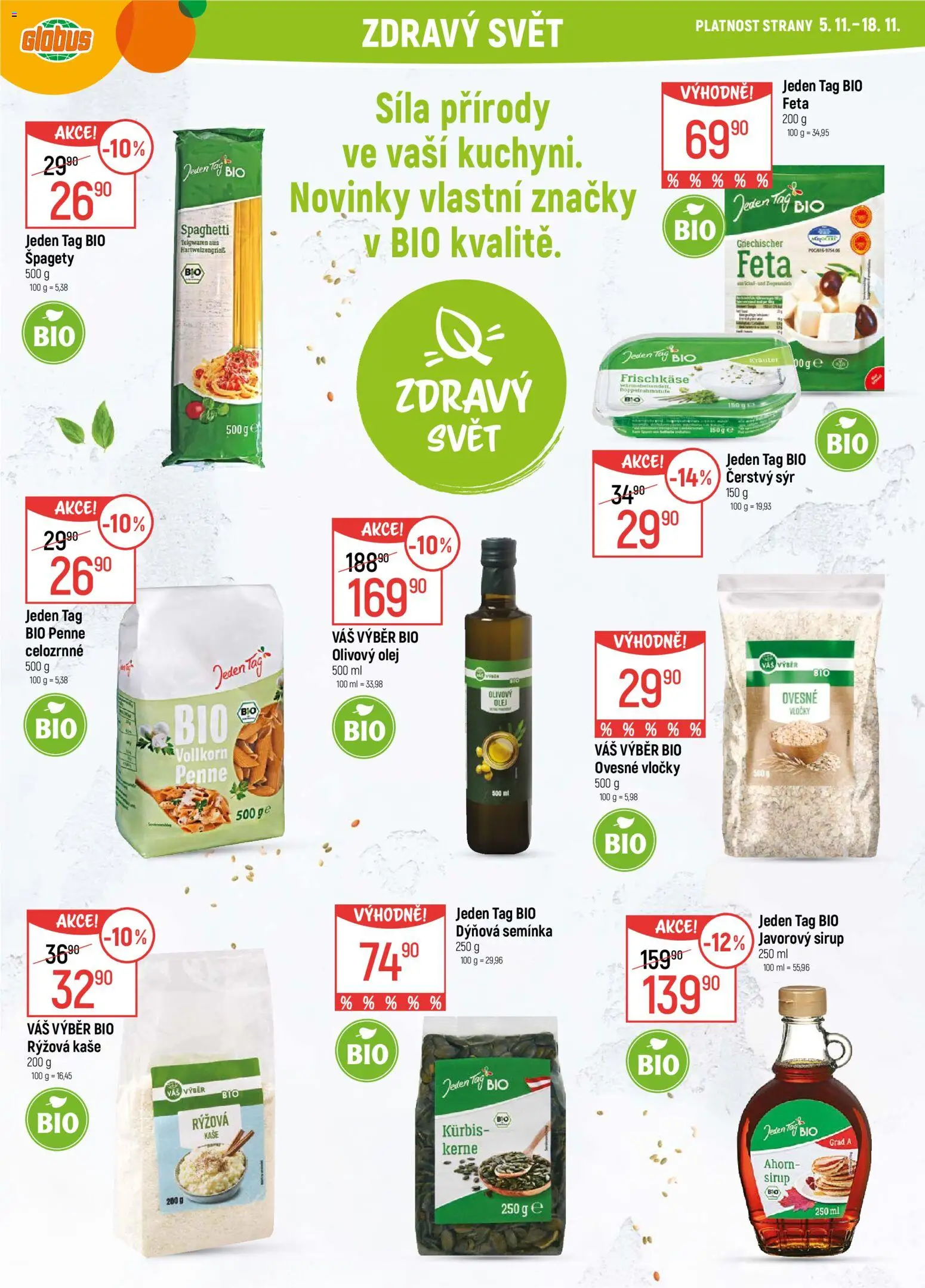 Globus leták - Opava od 12.11.2025 | Strana: 20 | Produkty: Olivový olej, Rýžová kaše, Kaše, Čerstvý sýr