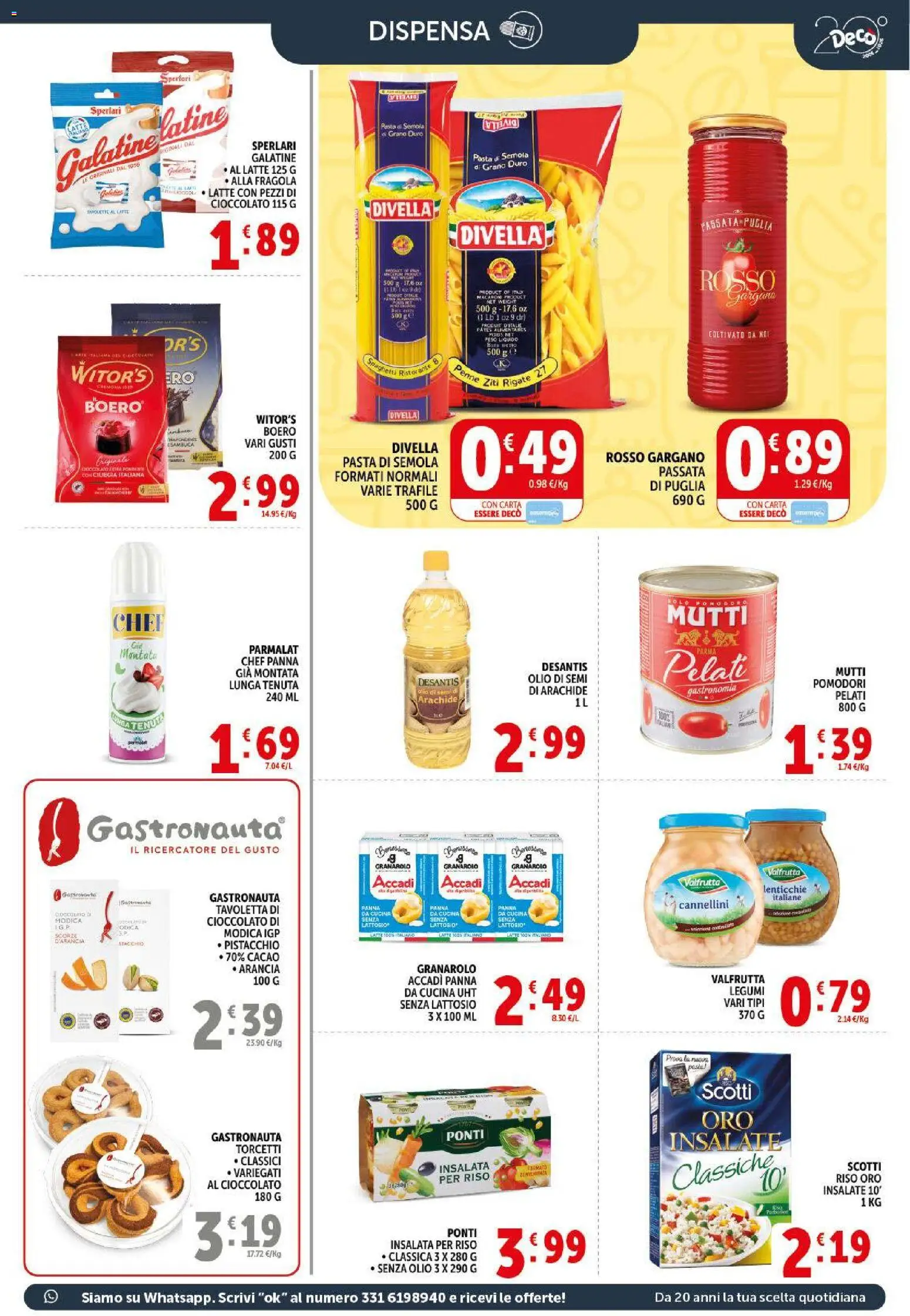 Volantino Decò del 09.04.2026 | Pagina: 13 | Prodotti: Panna, Insalata, Pasta, Mutti