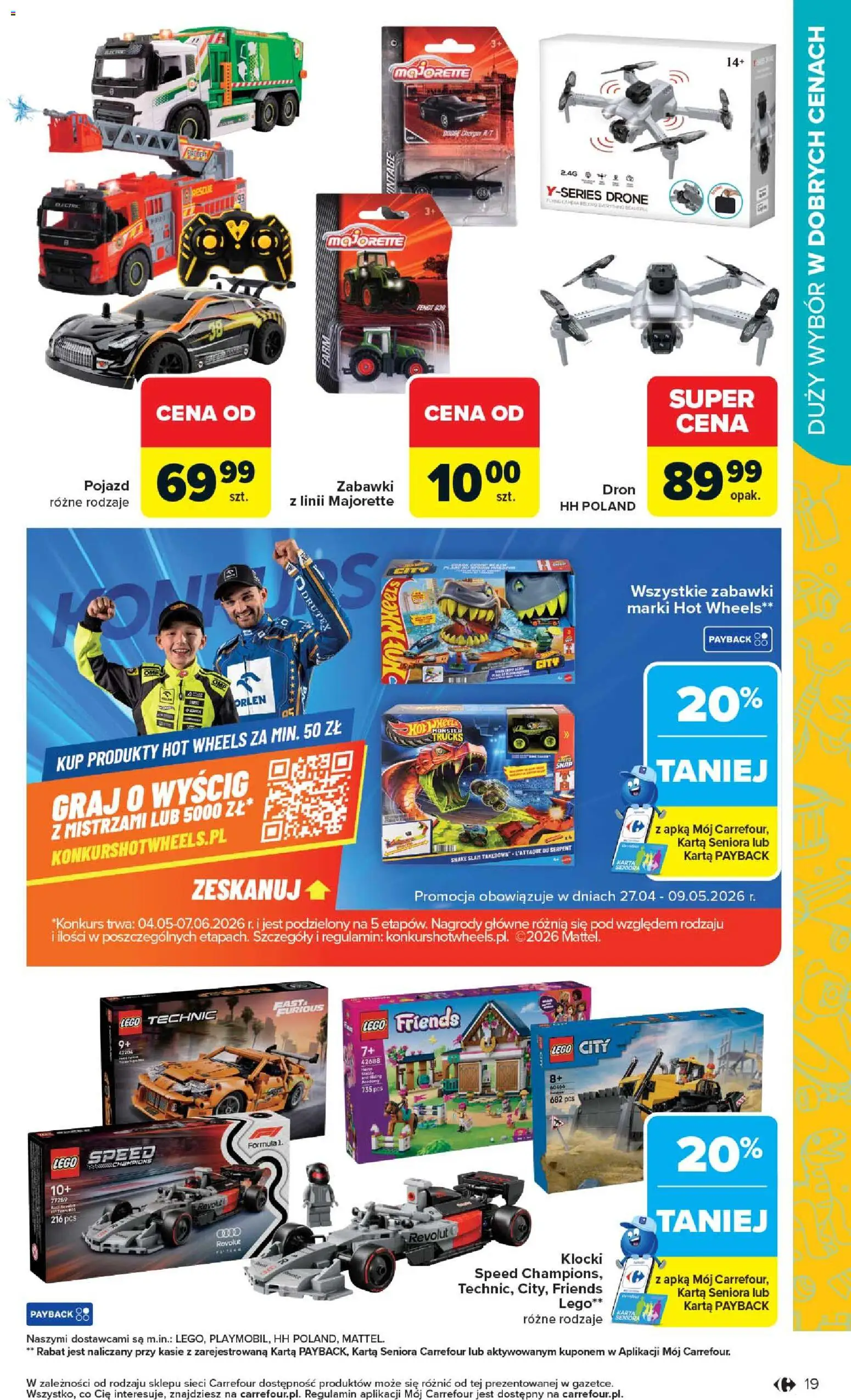 Carrefour gazetka - Łap super okazje od 27.04.2026 | Strona: 19 | Produkty: Karta, Lego, Dron