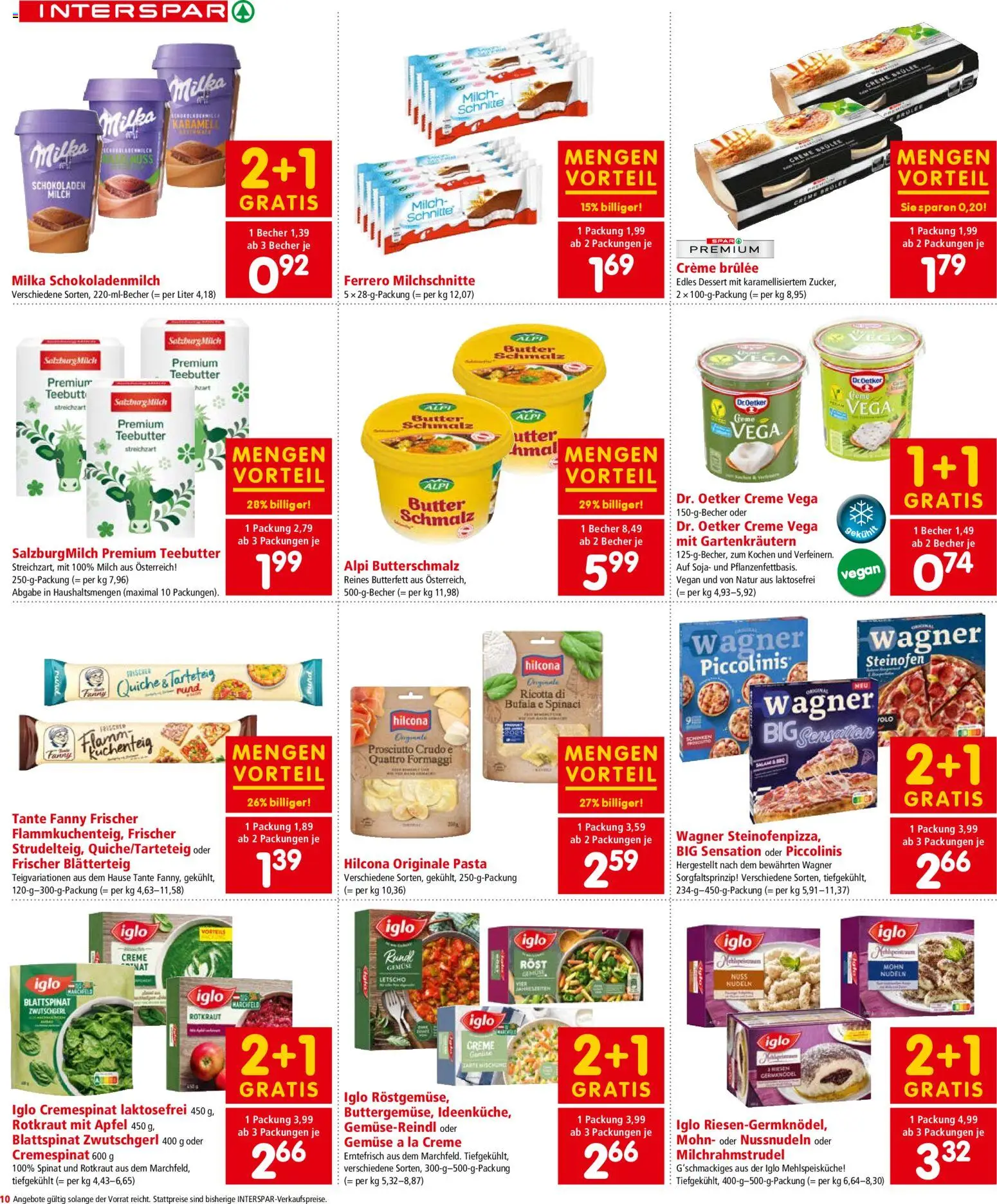 Interspar Flugblatt - Salzburg gültig ab 04.12.2025 | Seite: 10 | Produkte: Eis, Pfirsich, Hajdina liszt, Fisch