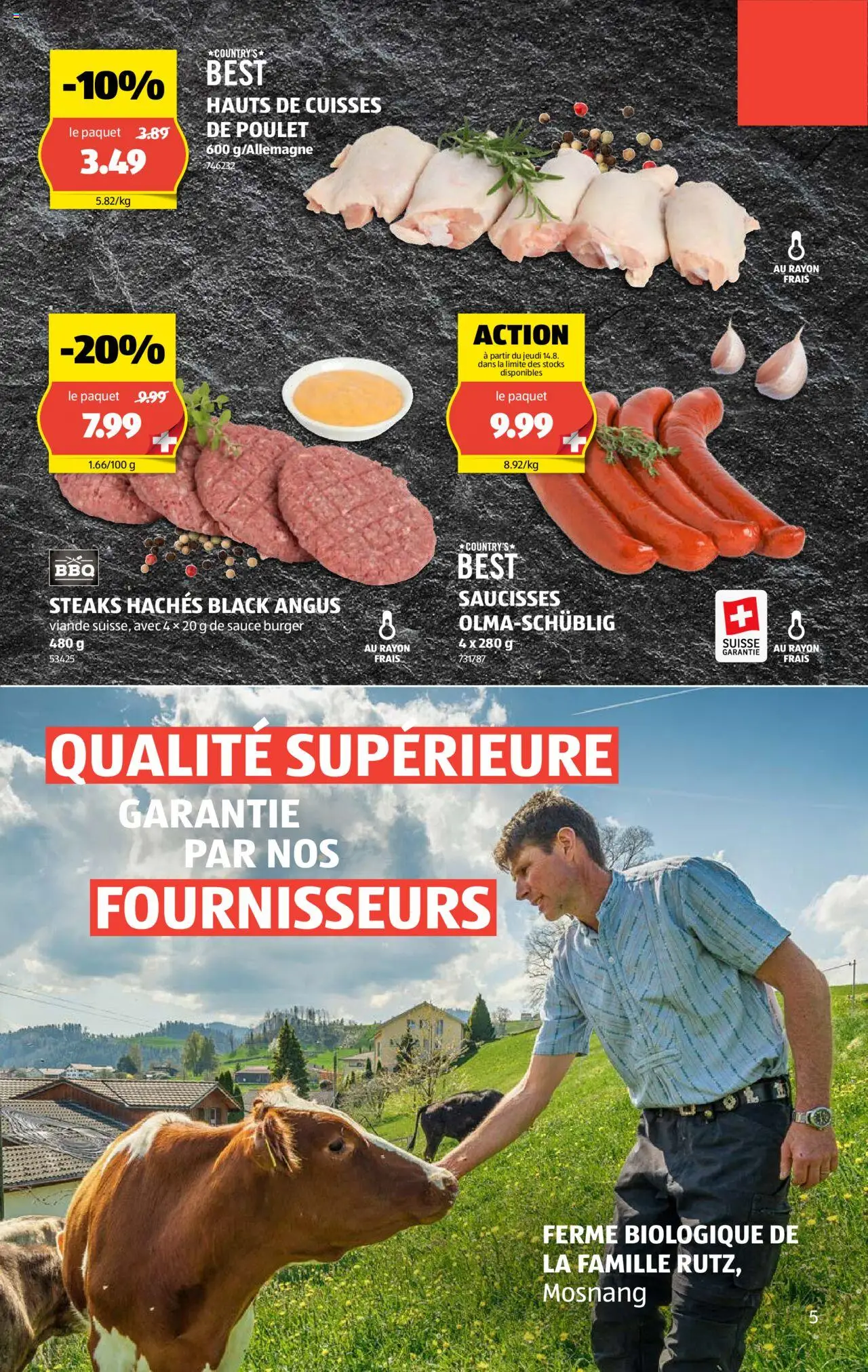 Aldi Prospectus ab 14.08.2025 | Seite: 5 | Produkte: Burger