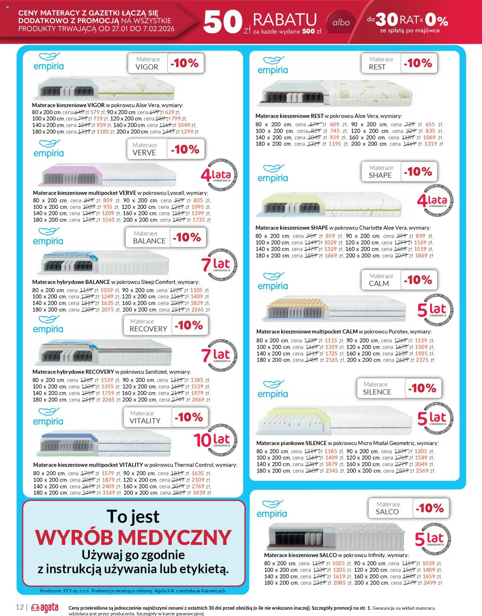 Salony Agata Gazetka od 27.01.2026 | Strona: 12