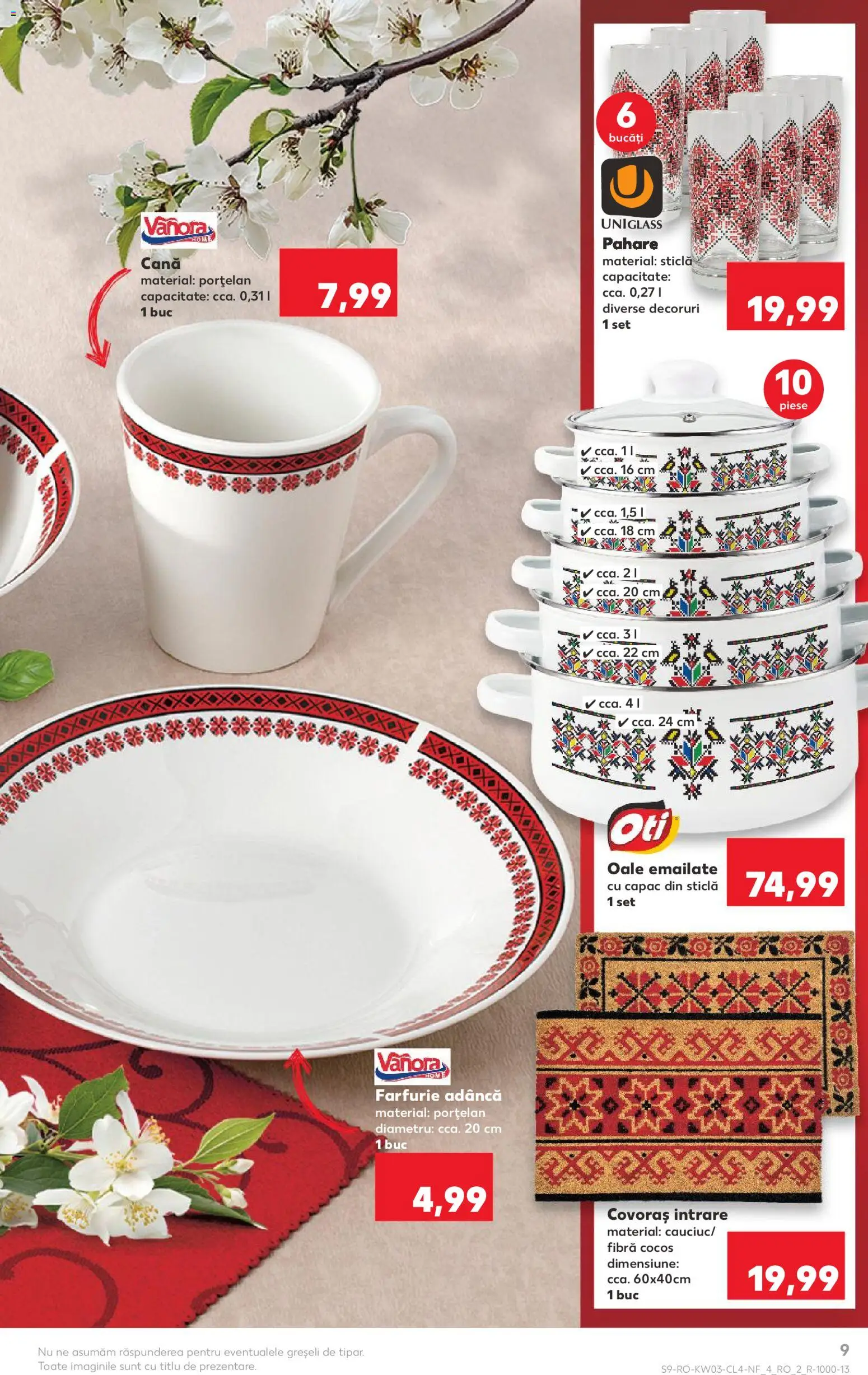 Noul catalog Kaufland – valabil de la 14.01.2026 | Pagină: 9 | Produse: Pahare, Set oale, Farfurie, Bisiklet Aparatları