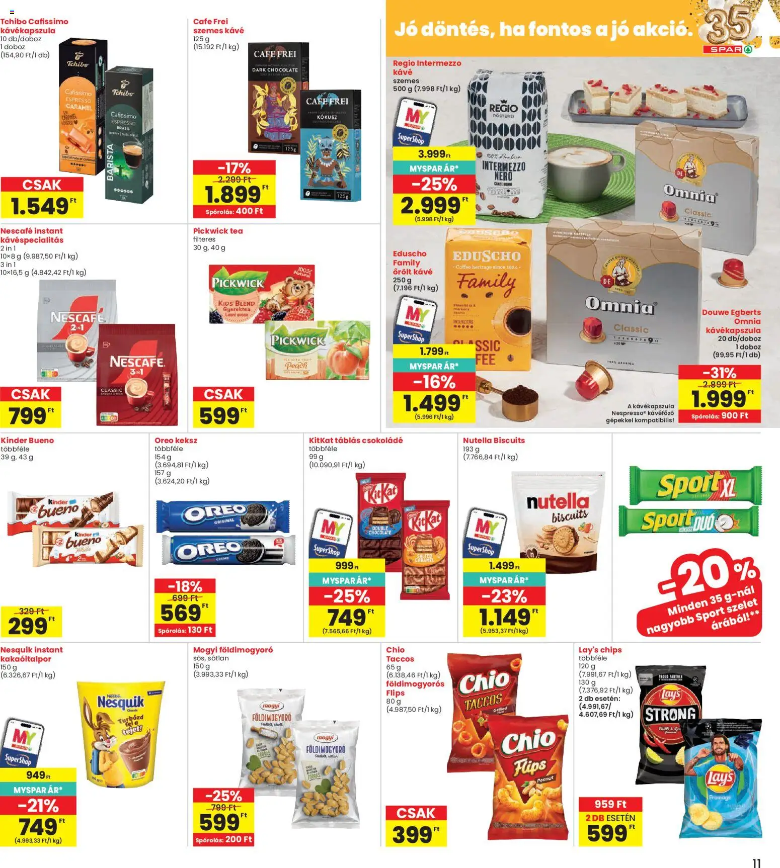 Interspar akciós ujság - amely érvényes a következő dátumtól: 30.04.2026 | Oldal: 11 | Termékek: Kávéfőző, Doboz, Kávé, Tea