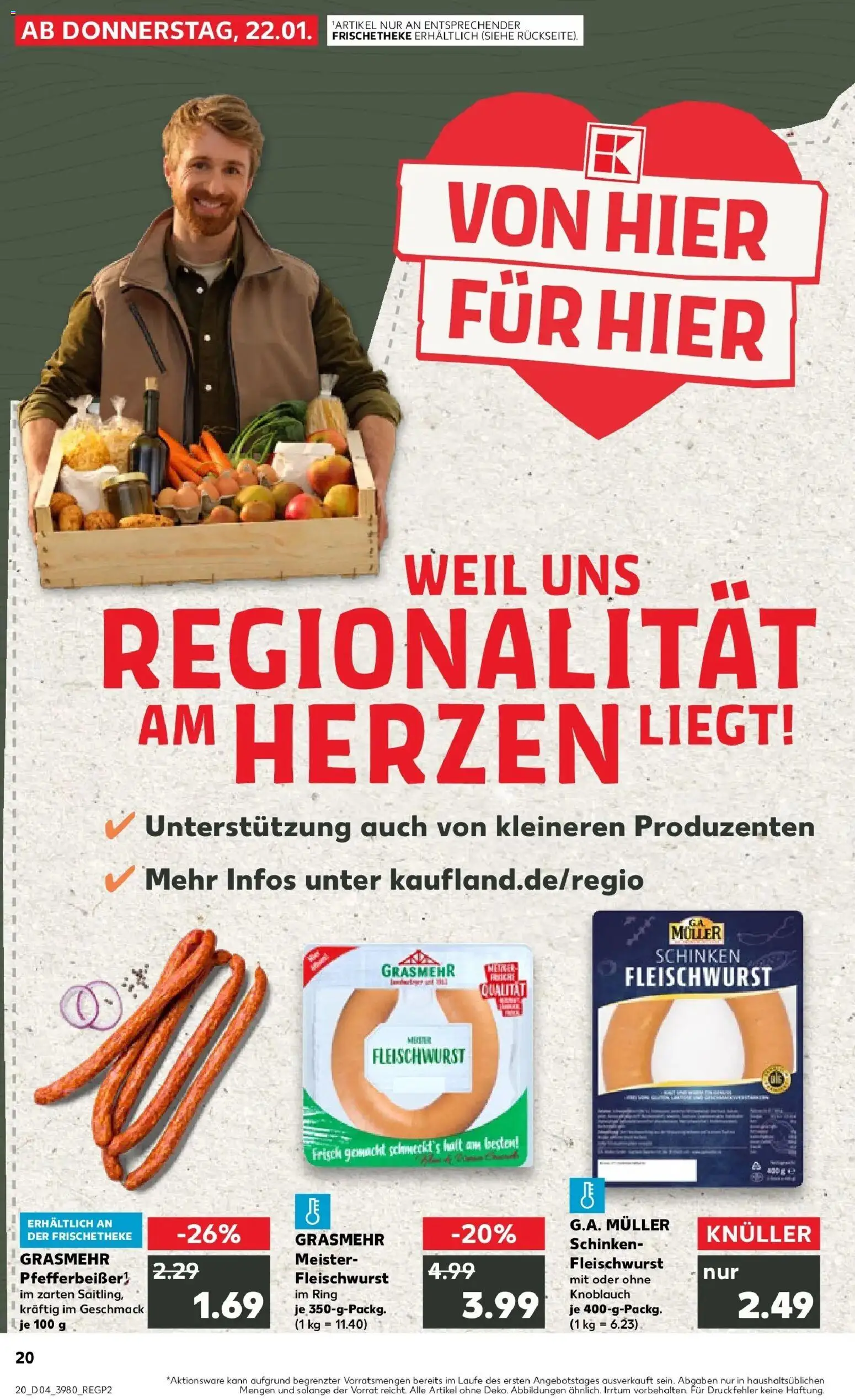 Kaufland prospekt Weiterstadt	 – gültig ab 25.01.2026 | Seite: 20 | Produkte: Knoblauch, Schinken