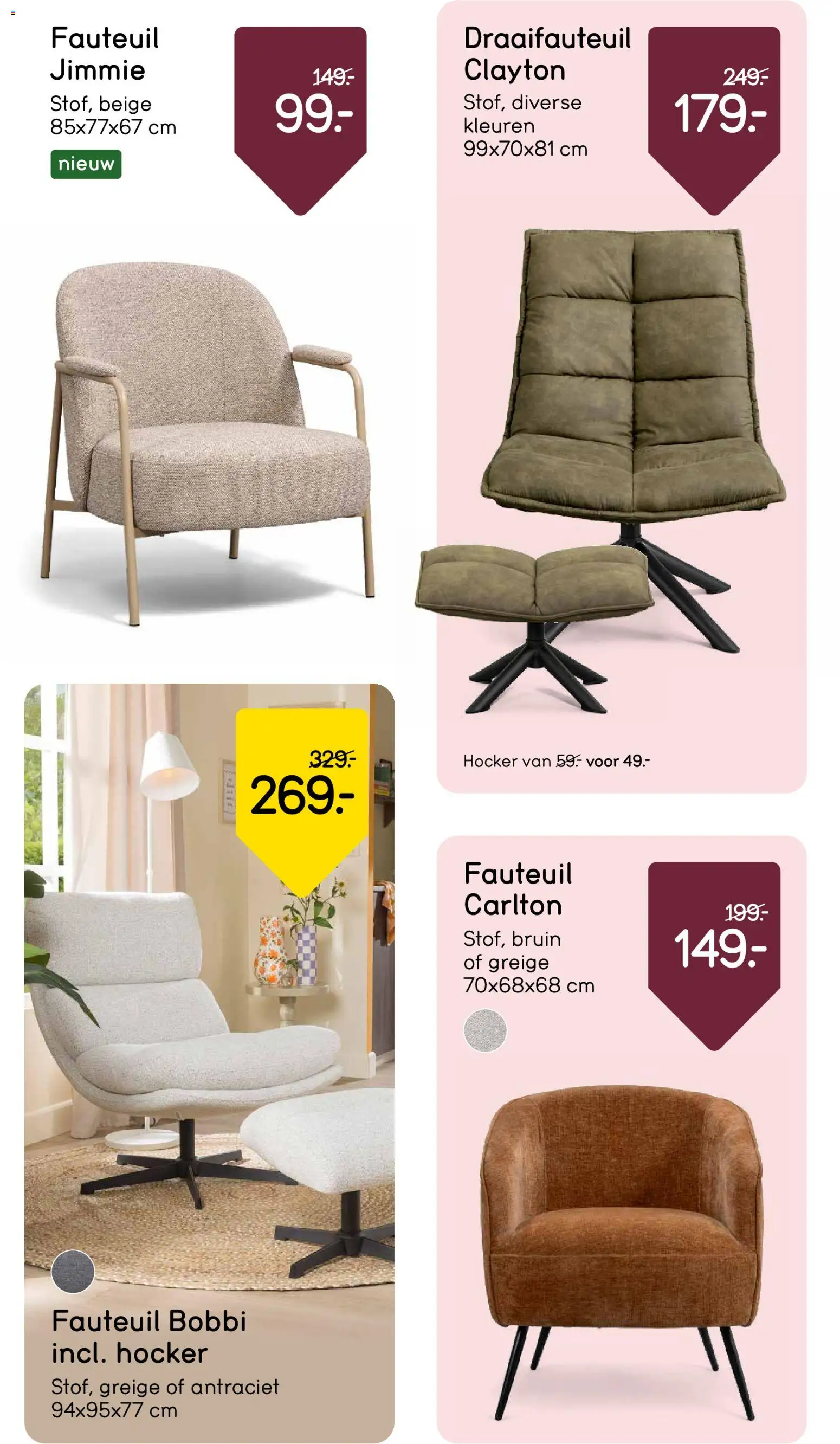 {H1} | Pagina: 19 | Producten: Fauteuil