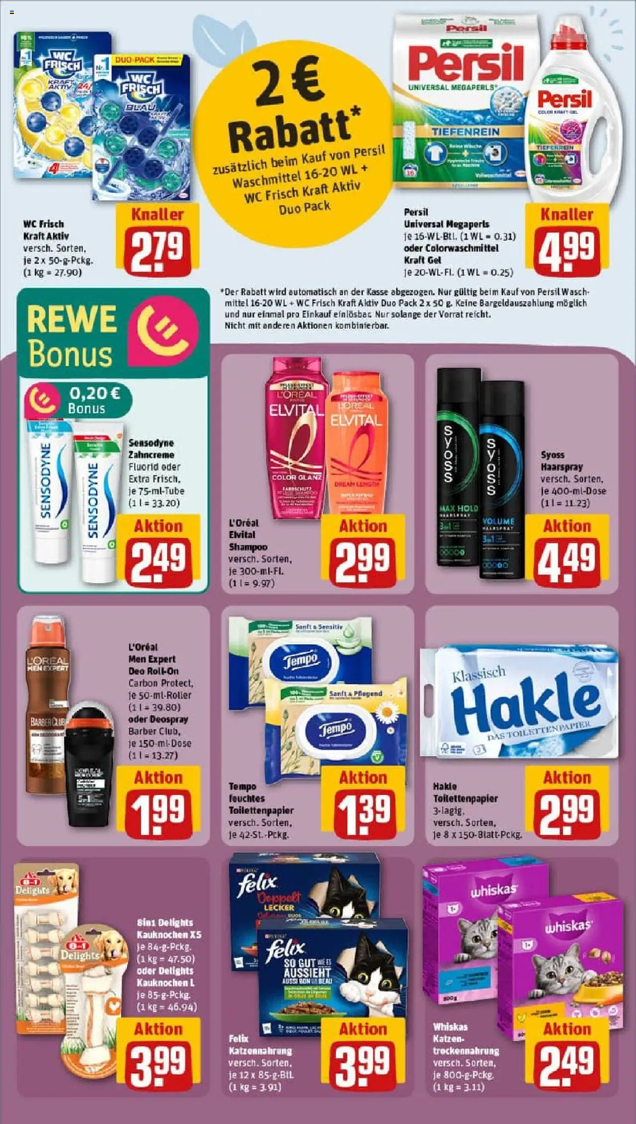 Rewe prospekt Bornheim / Sechtem	 - gültig ab dem 03.08.2025 | Seite: 18 | Produkte: Waschmittel, Deo Roll-On, Deospray, Feuchtes Toilettenpapier