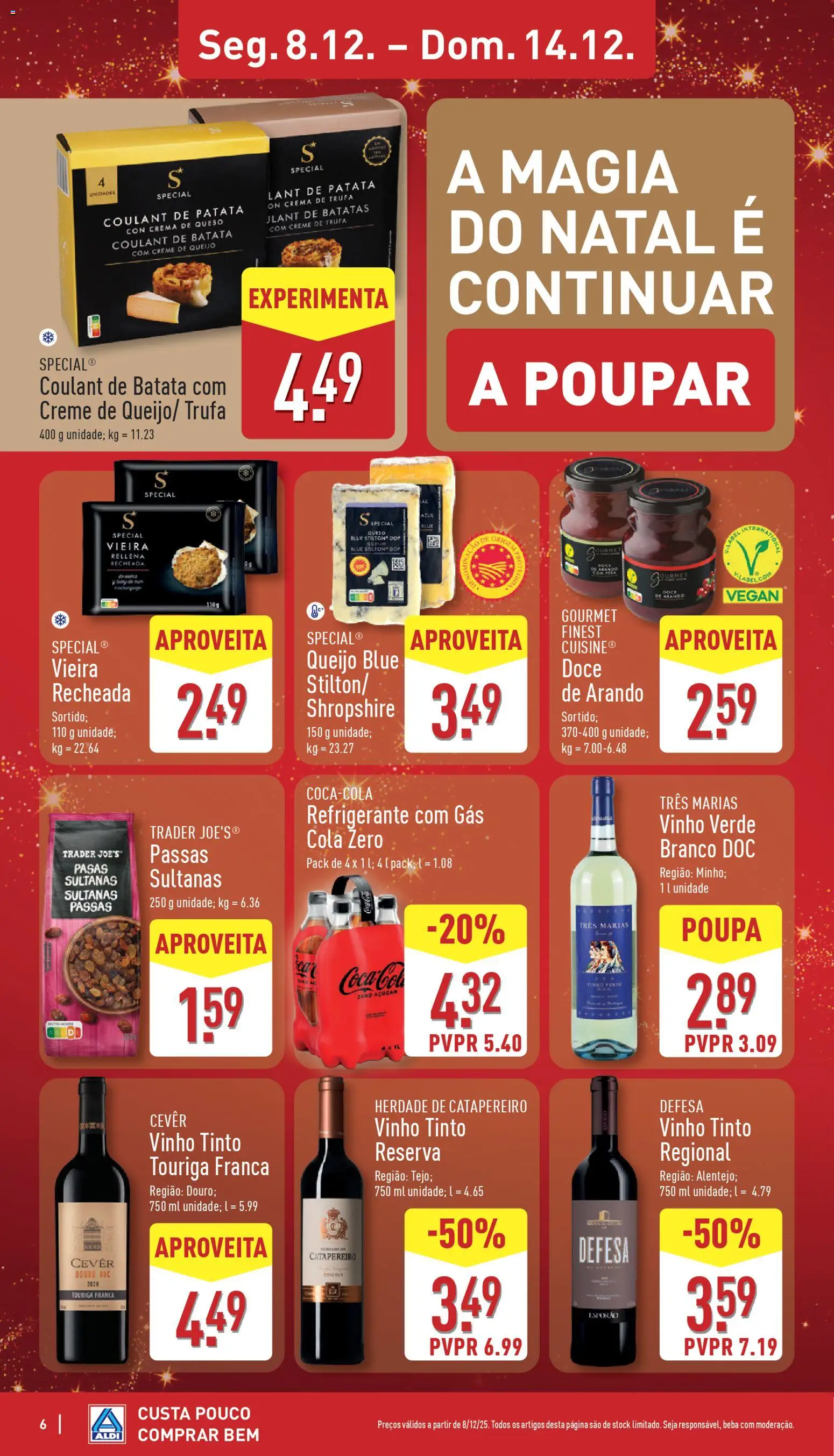 Aldi folheto │ válido de 08.12.2025 | Página: 6 | Produtos: Batata, Queijo, Creme, Vinho tinto