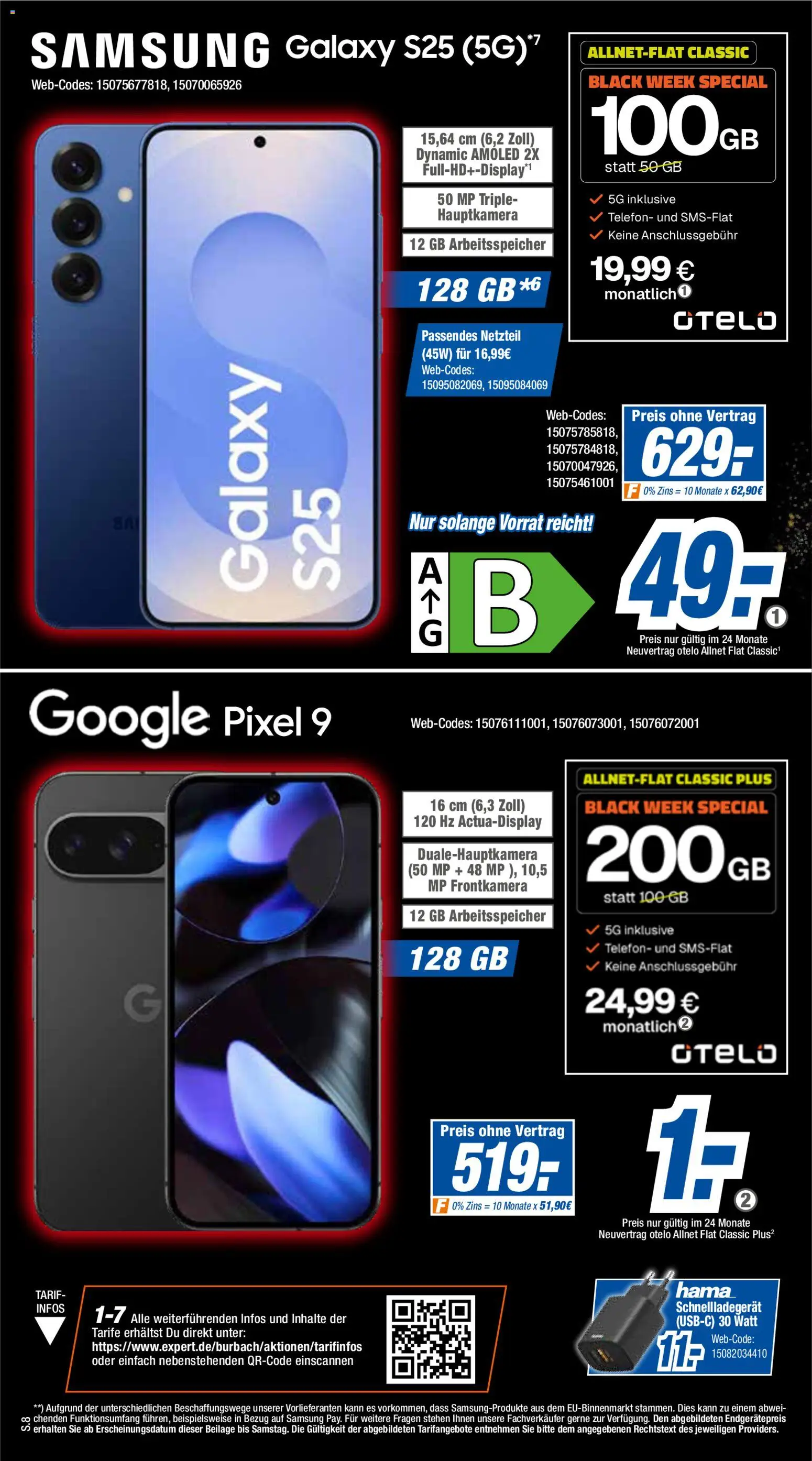Expert - Black Friday – gültig ab 15.11.2025 | Seite: 8 | Produkte: Samsung, Netzteil, Telefon