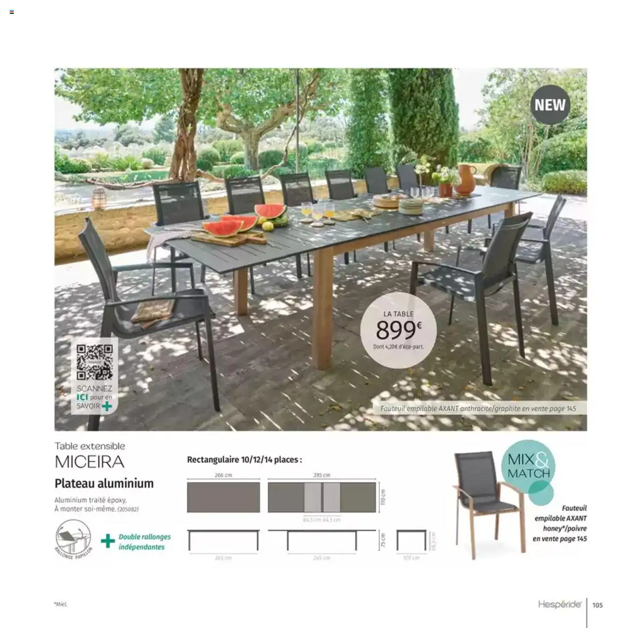  | Page: 105 | Produits: Plateau, Table extensible, Fauteuil, Table