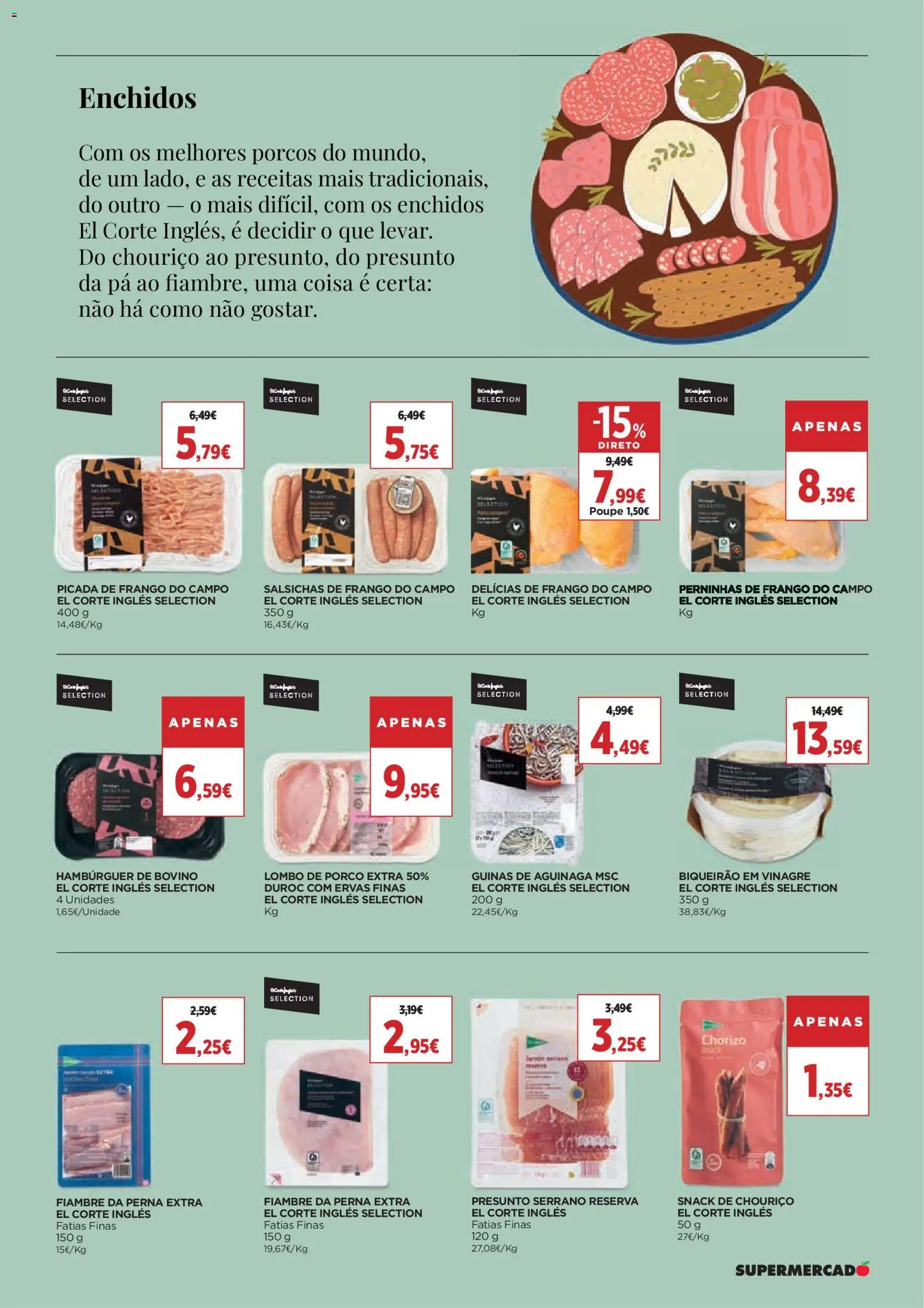 El Corte Ingles folheto │ válido de 30.01.2026 | Página: 3 | Produtos: Frango, Lombo, Presunto, Chouriço