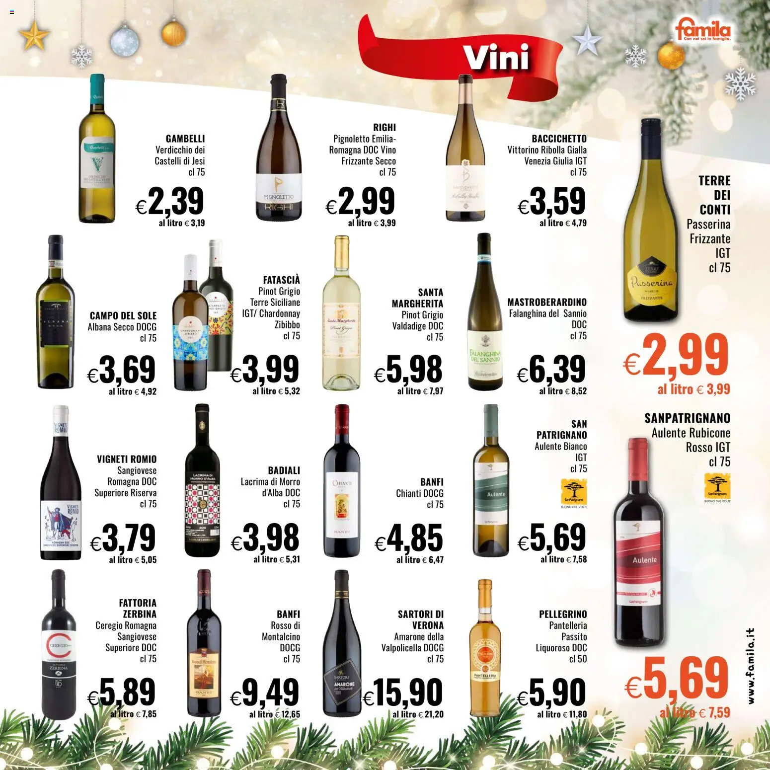 Volantino Famila del 11.12.2025 | Pagina: 17 | Prodotti: Vino