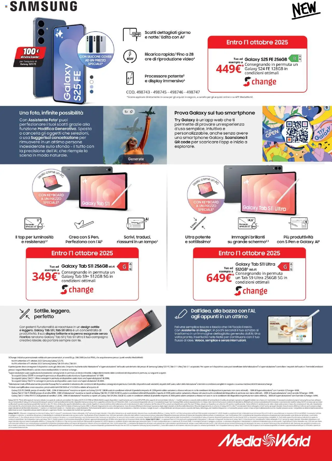 Volantino Media World del 15.09.2025 | Pagina: 39 | Prodotti: Auricolari, Samsung Galaxy, Talco, Silicone