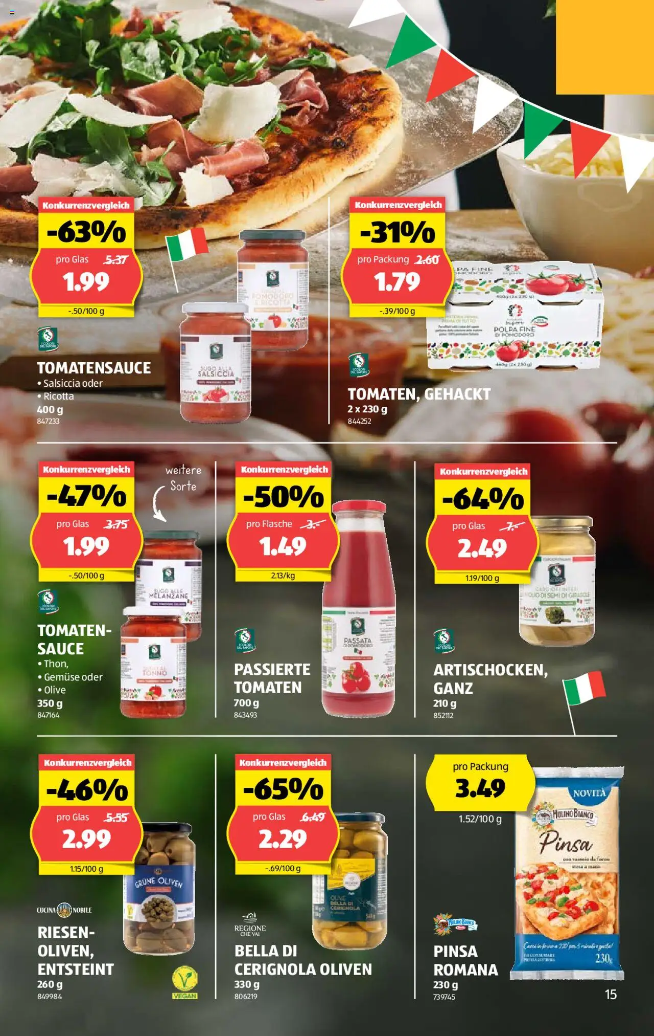 Aldi Aktionen ab 17.07.2025 | Seite: 15 | Produkte: Tomaten, Gemüse