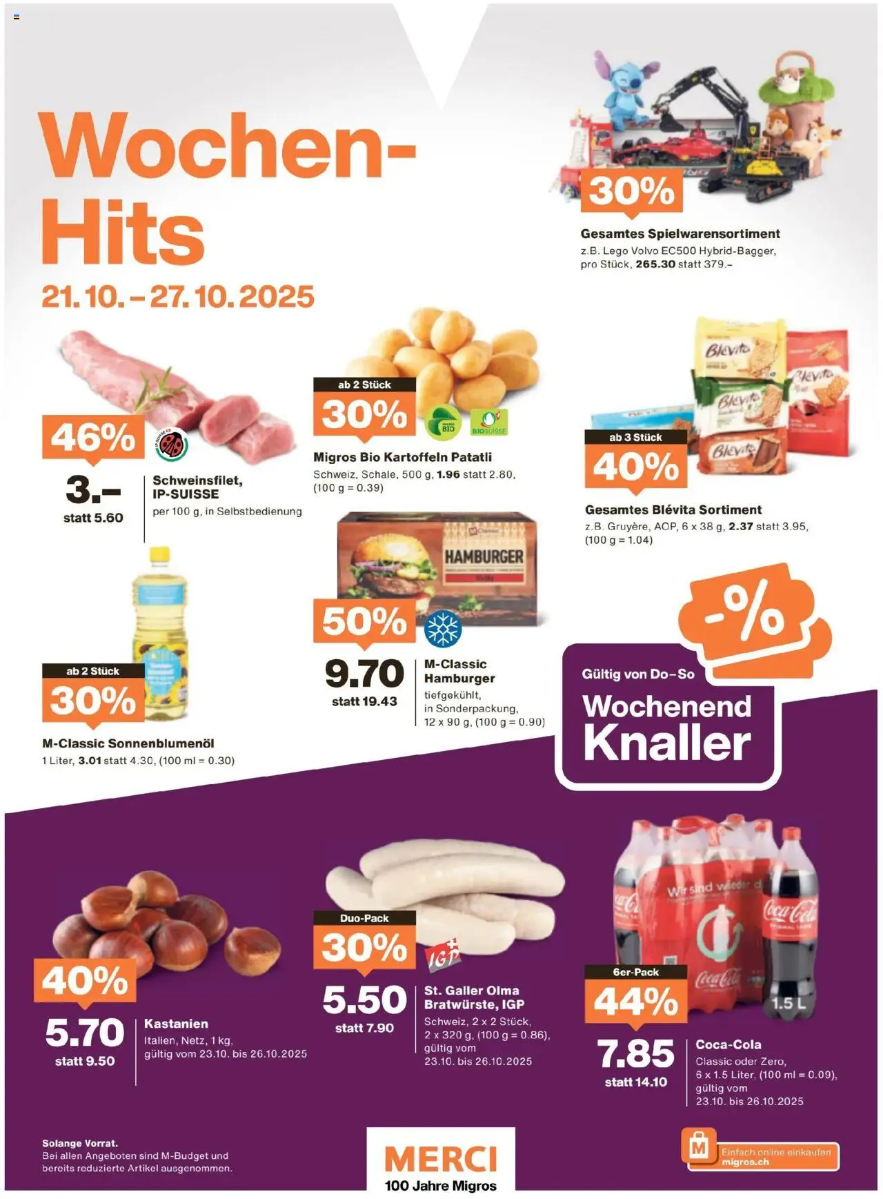 Migros Magazin – gültig ab 20.10.2025 | Seite: 64 | Produkte: Coca Cola, Kartoffeln