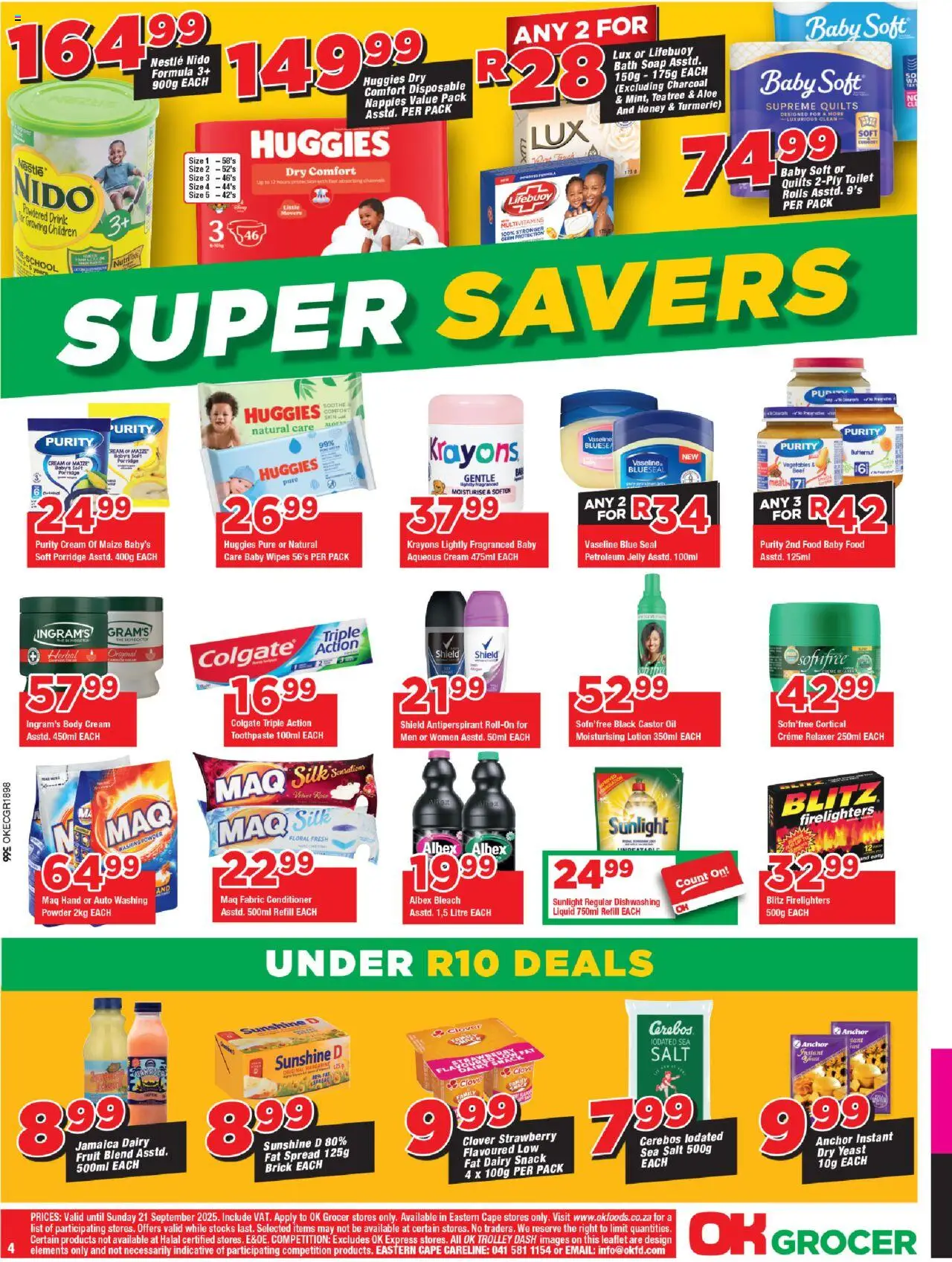 New OK Foods catalogue – valid from 10.09.2025 | Page: 4 | Products: Margarine, Conditioner, Fruit, Petroleum jelly