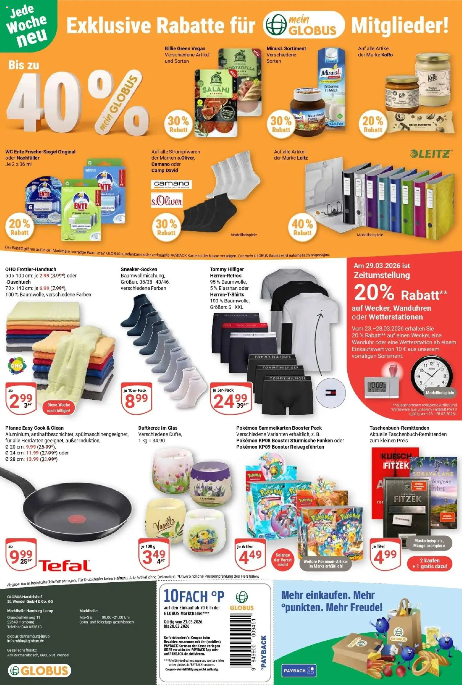 Globus prospekt Hamburg	 – gültig ab 23.03.2026 | Seite: 30 | Produkte: Wetterstation, Telefon, Uhr, Ente