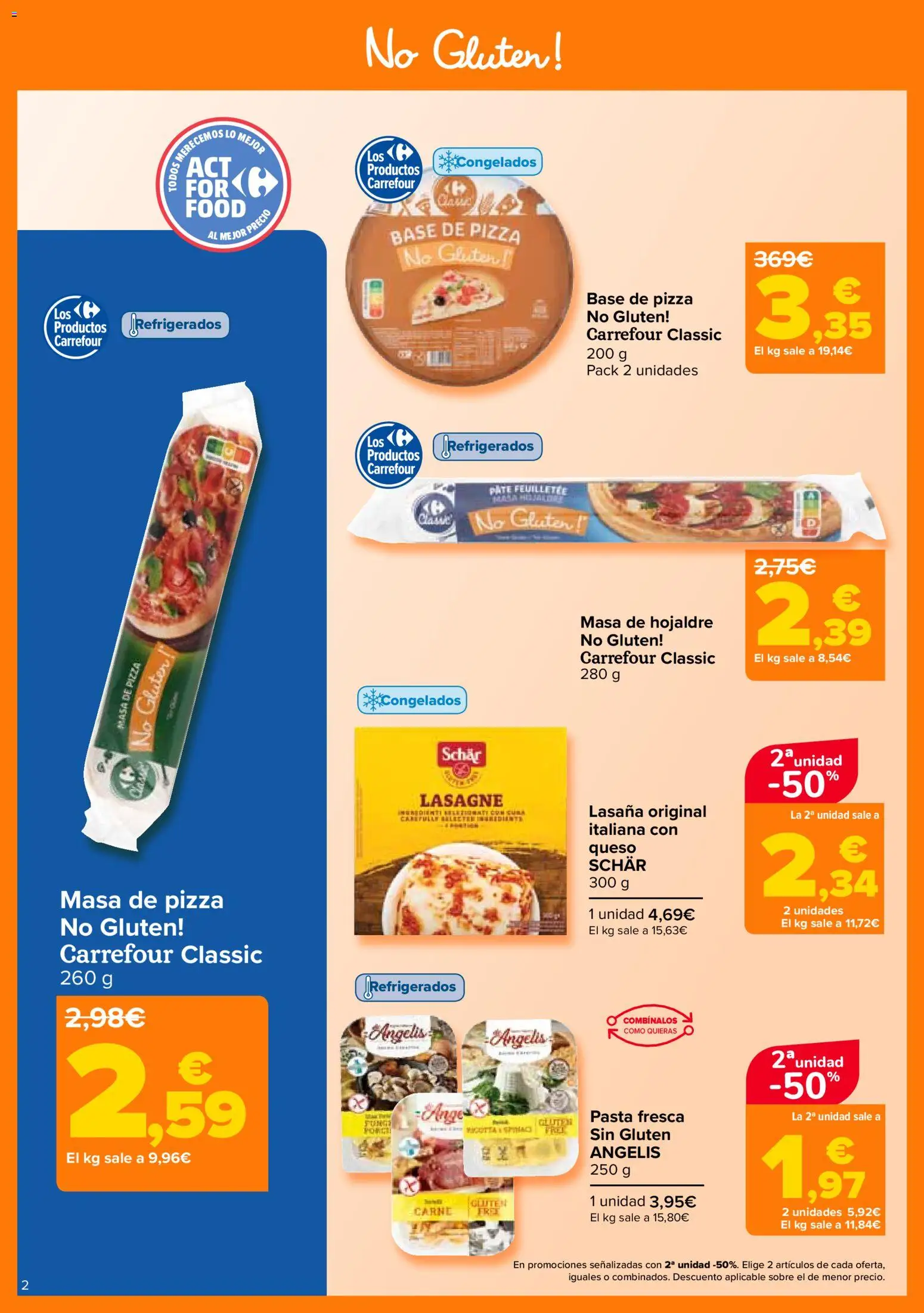 Carrefour folleto │ válido desde el 12.11.2025 | Página: 2 | Productos: Queso, Pizza, Paté, Lasaña