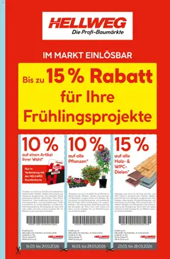 Hellweg Prospekt 	 ab 16.03.2026 gültig