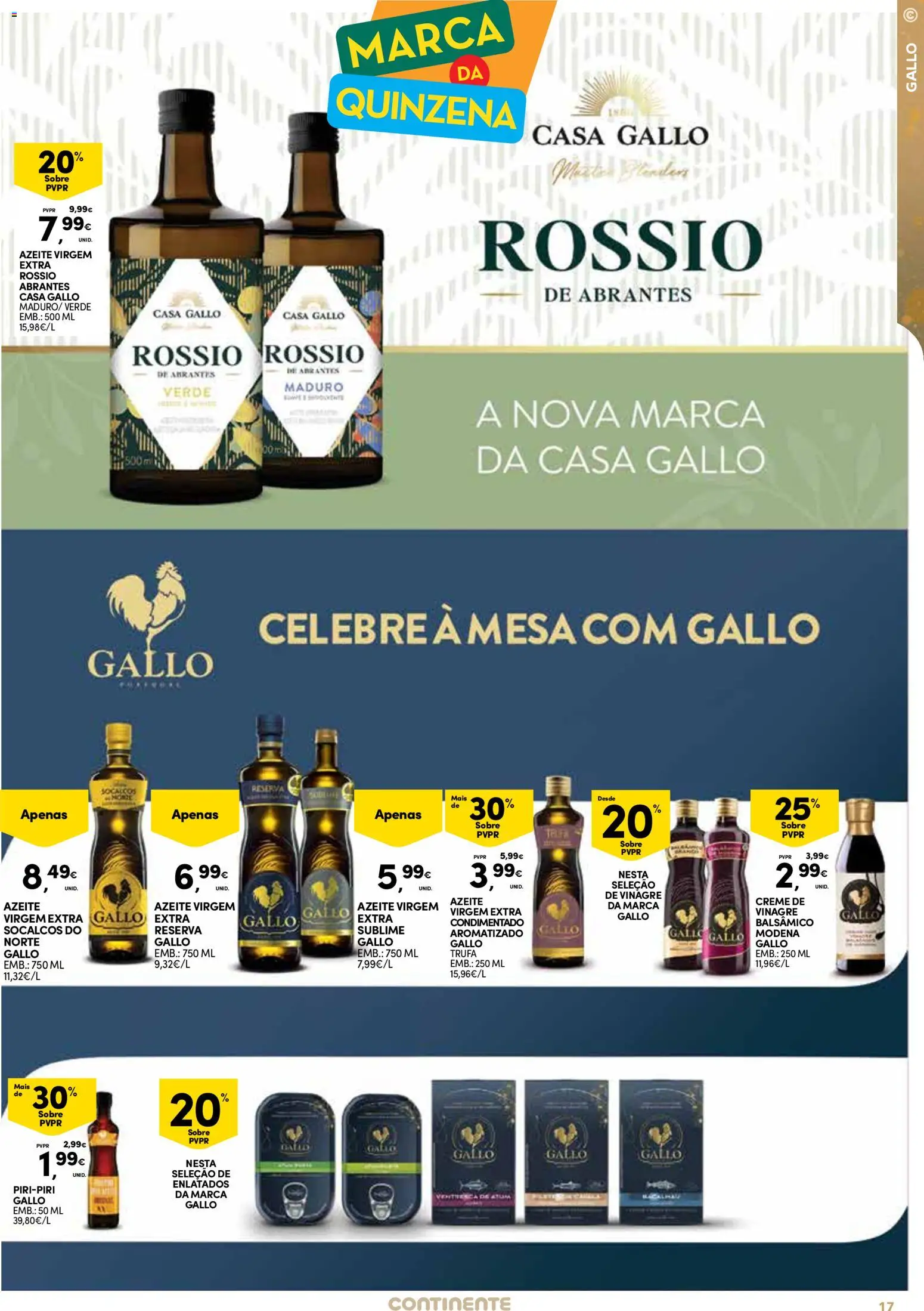 Continente - Açores: Fim de Ano │ válido de 26.12.2025 | Página: 17 | Produtos: Vinagre balsâmico, Azeite, Mesa, Creme