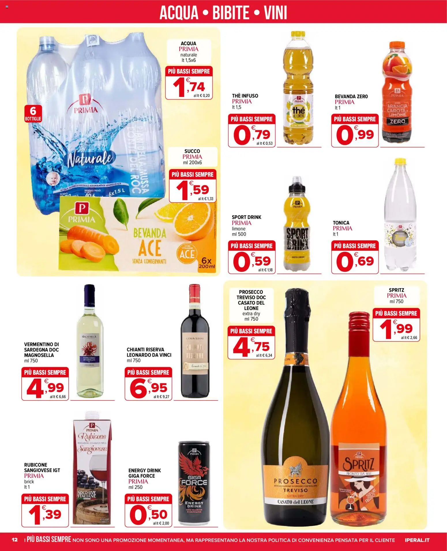 Volantino Iperal del 14.01.2026 | Pagina: 12 | Prodotti: Carota, Prosecco, Arancia, Acqua minerale