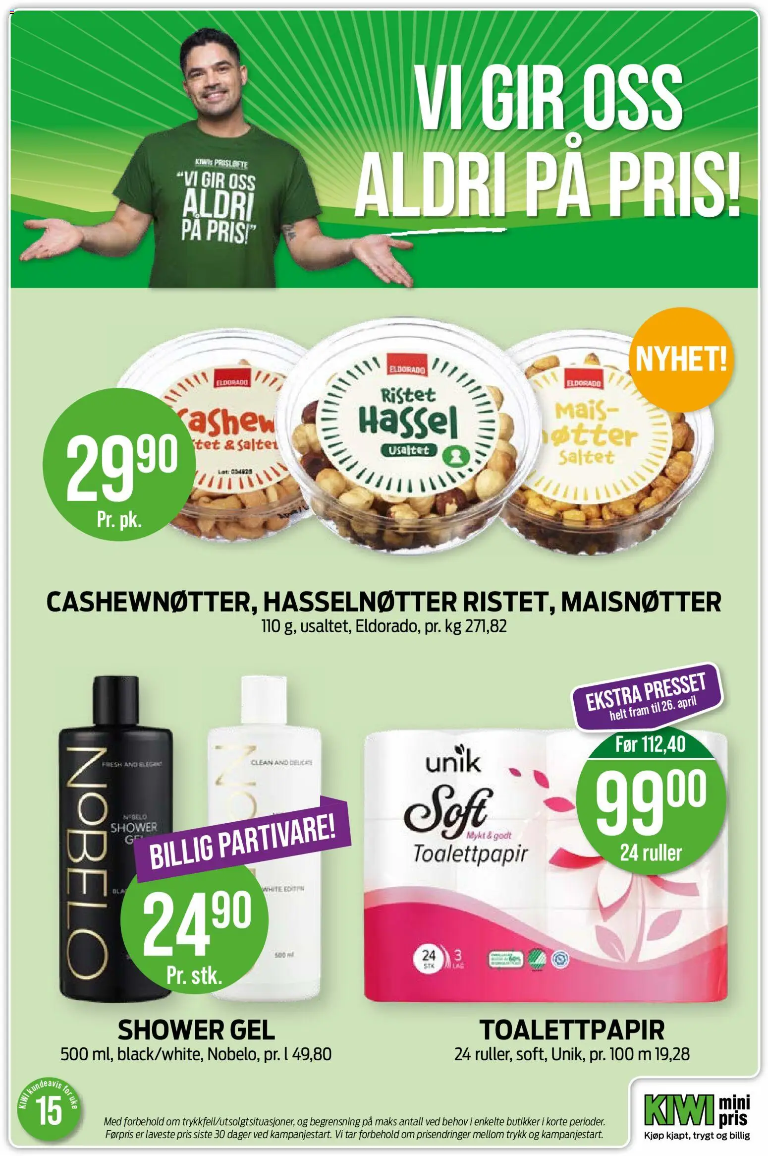 {H1} | Side: 14 | Produkter: Toalettpapir, Сушильные машины, Cashewnøtter, Hasselnøtter