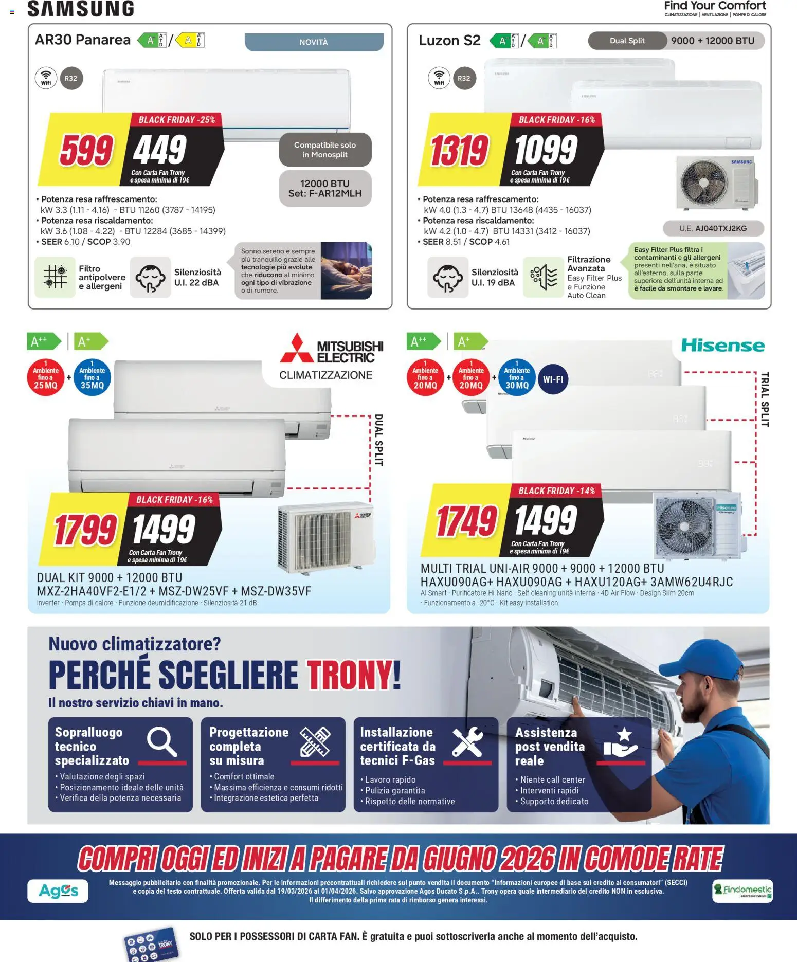 Volantino Trony volantino Trento del 19.03.2026 | Pagina: 33 | Prodotti: Climatizzatore, Fan, Samsung