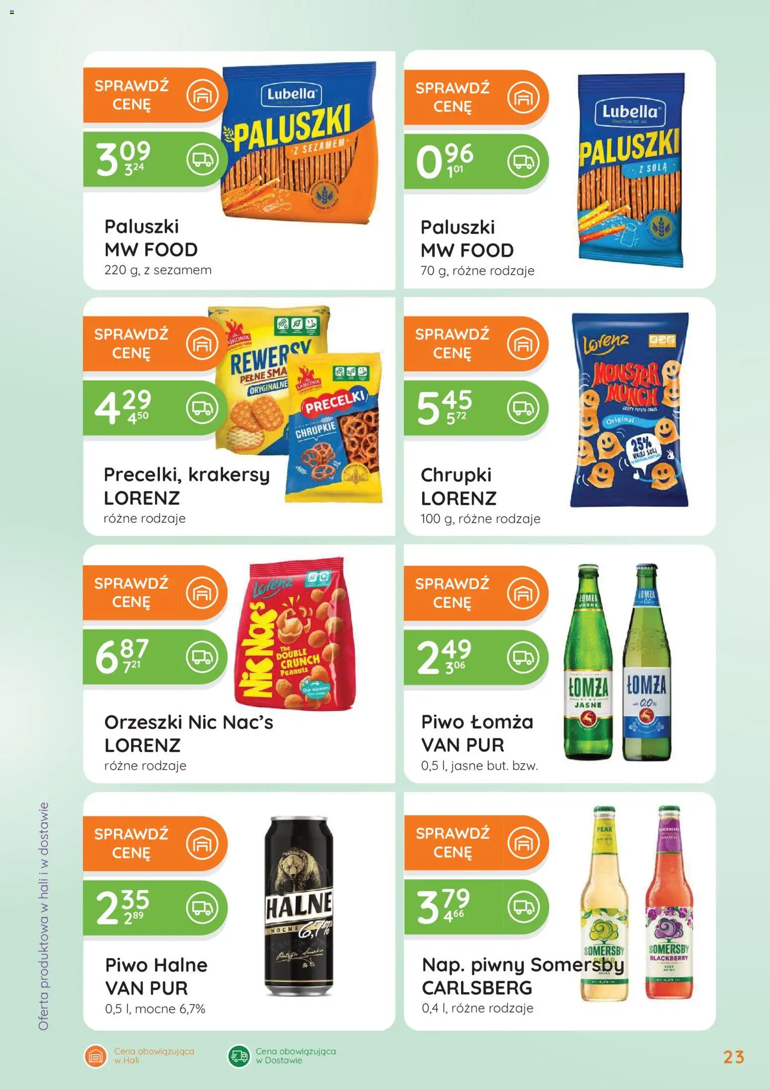 Eurocash gazetka - Oferta Handlowa od 06.04.2026 | Strona: 23 | Produkty: Chrupki, Paluszki, Krakersy, Somersby