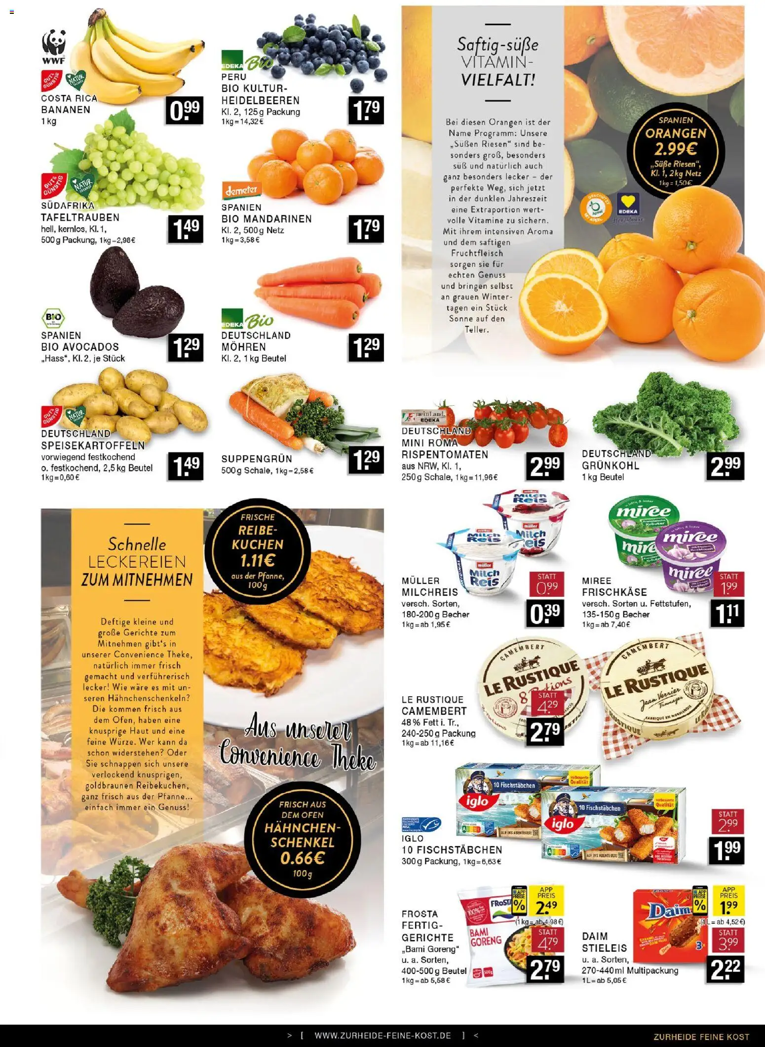 Edeka Zurheide Prospekt 	 – gültig ab 11.01.2026 | Seite: 5 | Produkte: Theke, Iglo, Orangen, Heidelbeeren