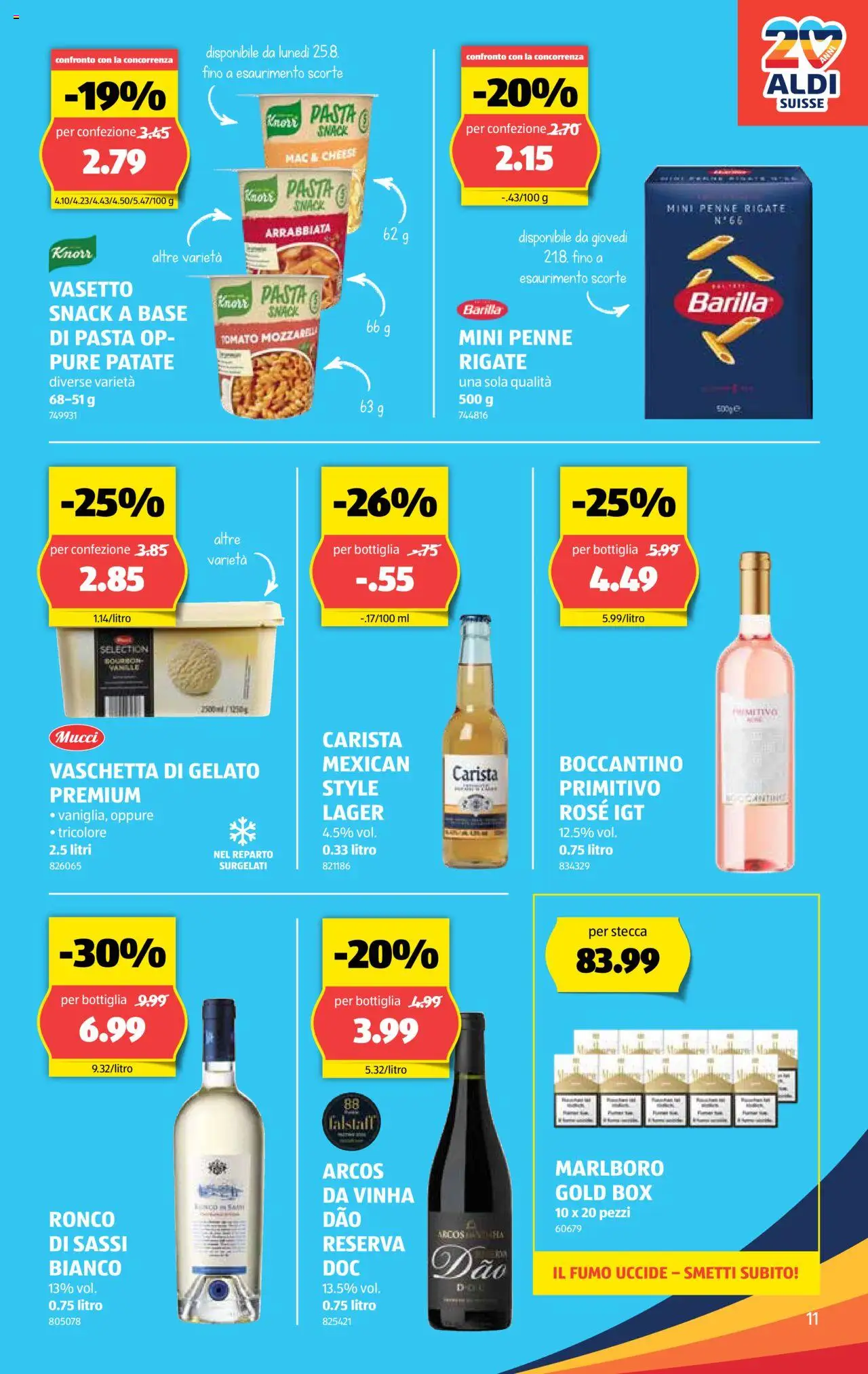 Aldi Volantino ab 21.08.2025 | Seite: 12 | Produkte: Box, Barilla, Pasta
