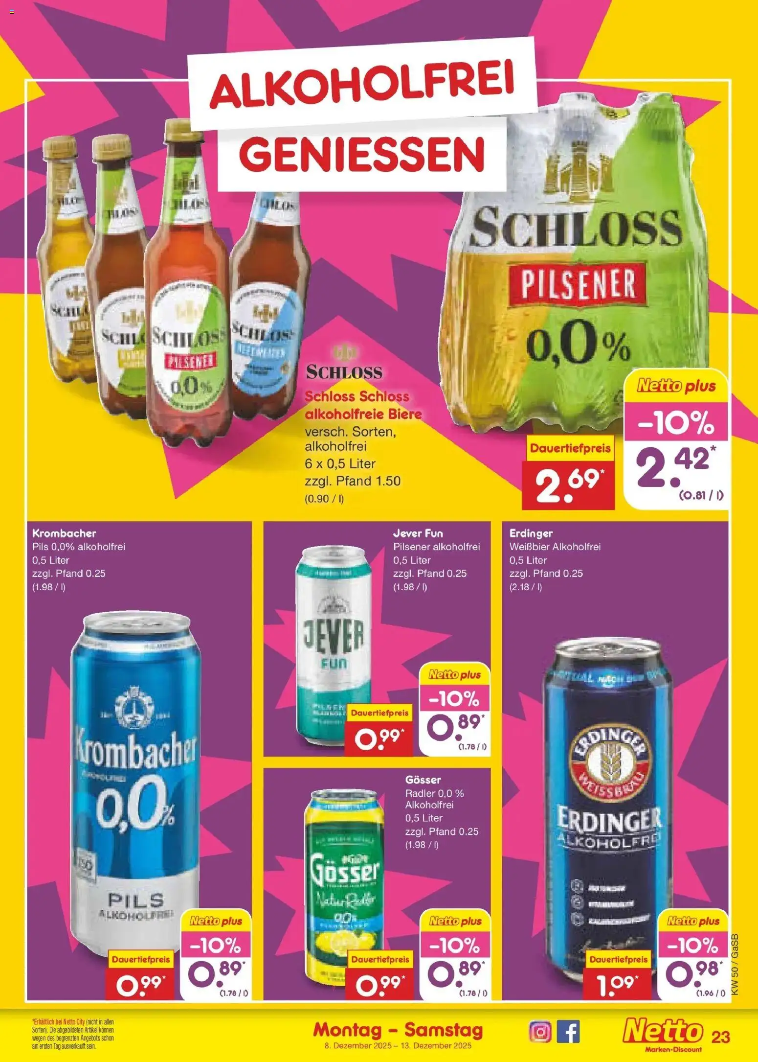 Netto Marken-Discount Prospekt 	 – gültig ab 08.12.2025 | Seite: 29 | Produkte: Weißbier, Pils, Radler, Jever