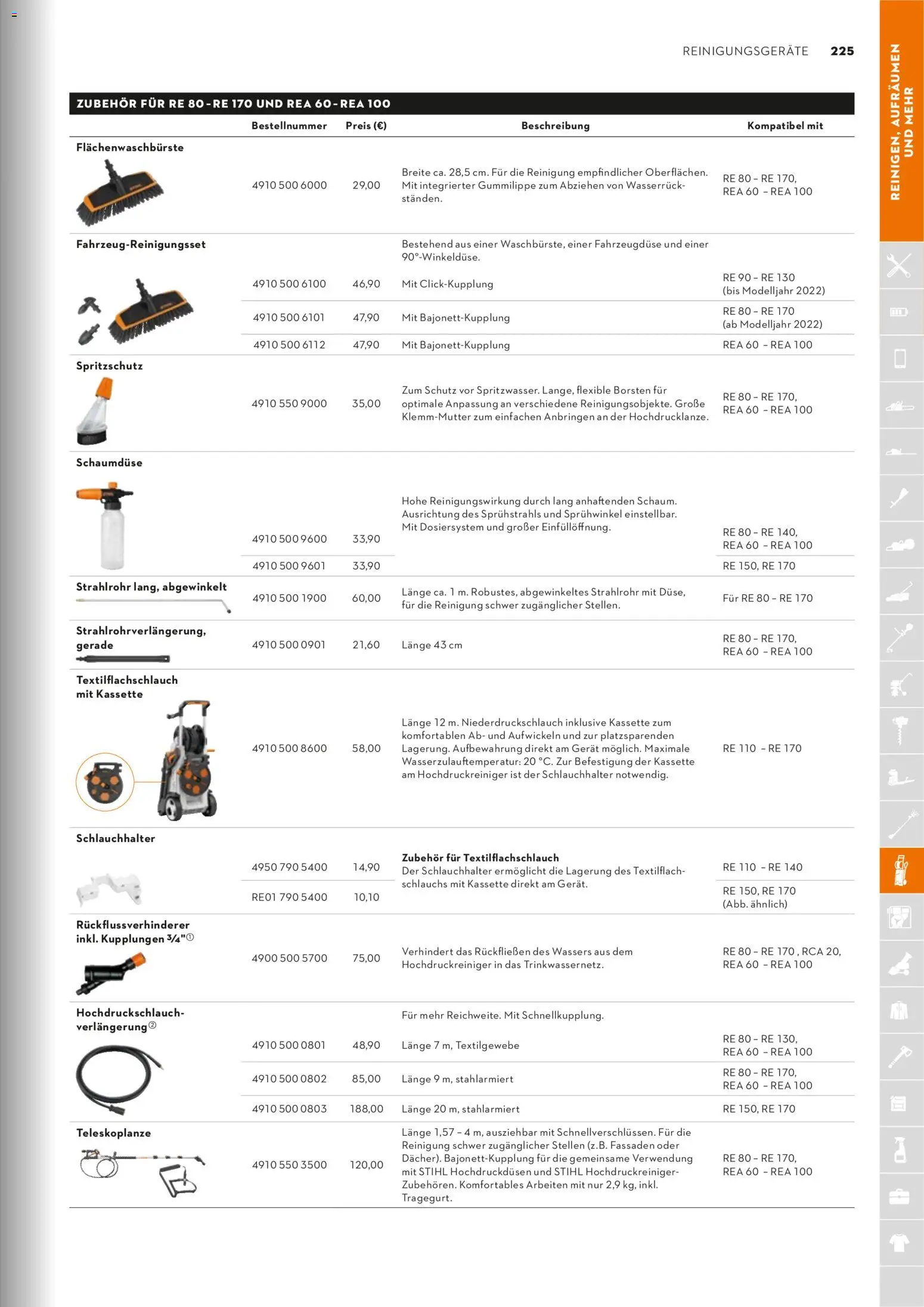 STIHL Katalog – gültig ab 01.01.2026 | Seite: 225 | Produkte: Hochdruckreiniger