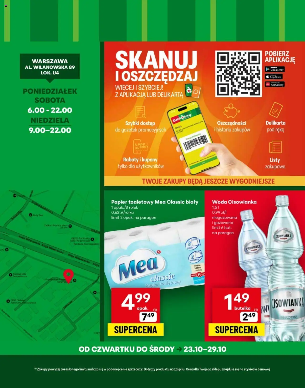 Delikatesy Centrum - Warszawa Otwarcie od 23.10.2025 | Strona: 4 | Produkty: Papier toaletowy, Delikatesy, Woda