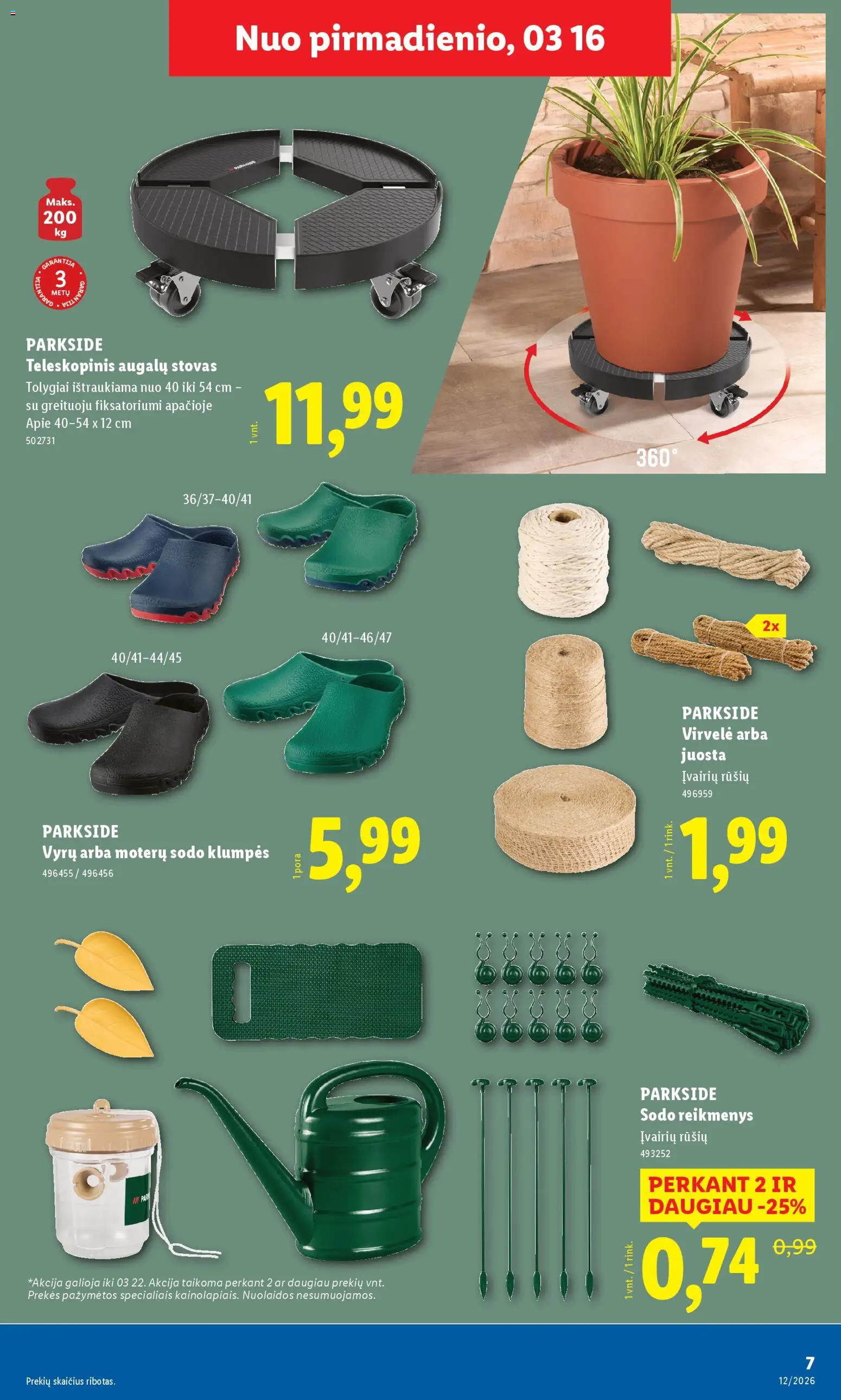 LIDL akcijos nuo 16.03.2026 | Puslapis: 7 | Prekių: Stovas