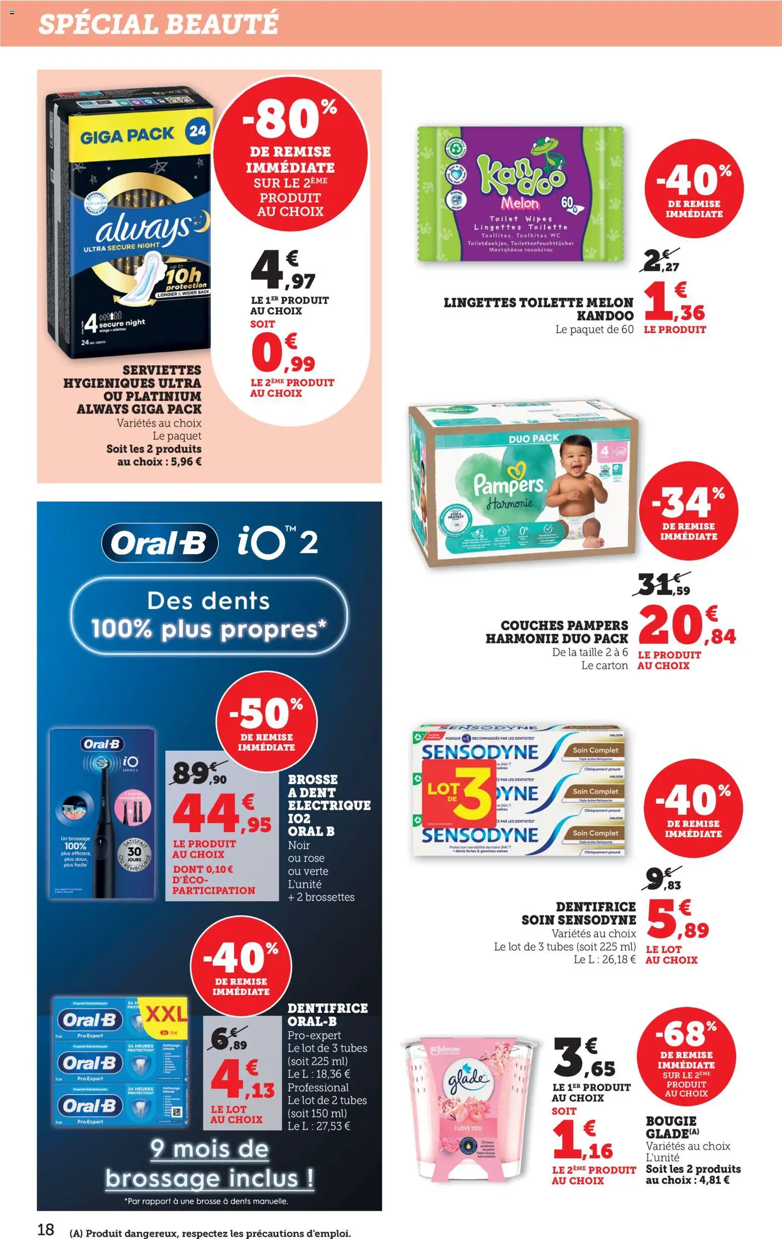 {H1} | Page: 18 | Produits: Melon, Couches, Pampers, Brosse à dents