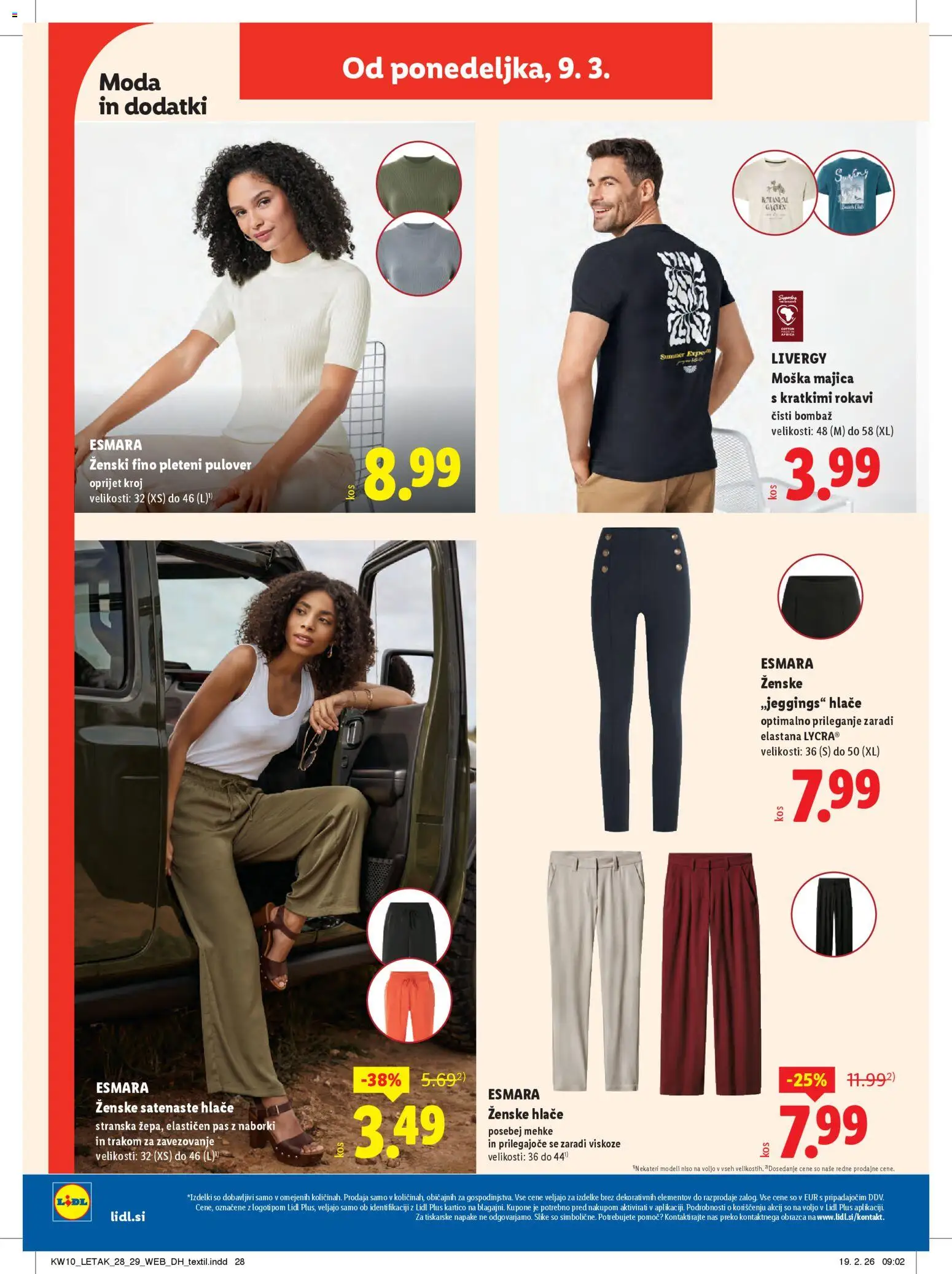 Novi Lidl katalog ponudbe – veljaven od 05.03.2026 | Stran: 64 | Izdelki: Majica, Pulover, Hlace, Pas