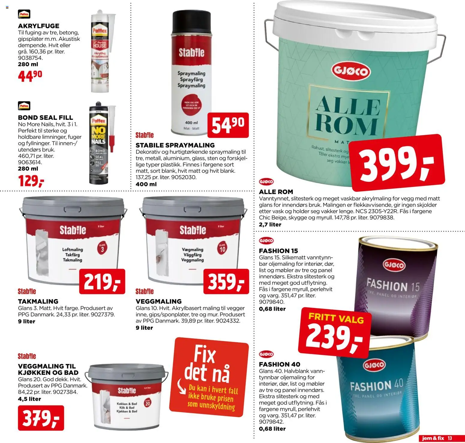 {H1} | Side: 13 | Produkter: Persienn, Vask, Bad, Interiør