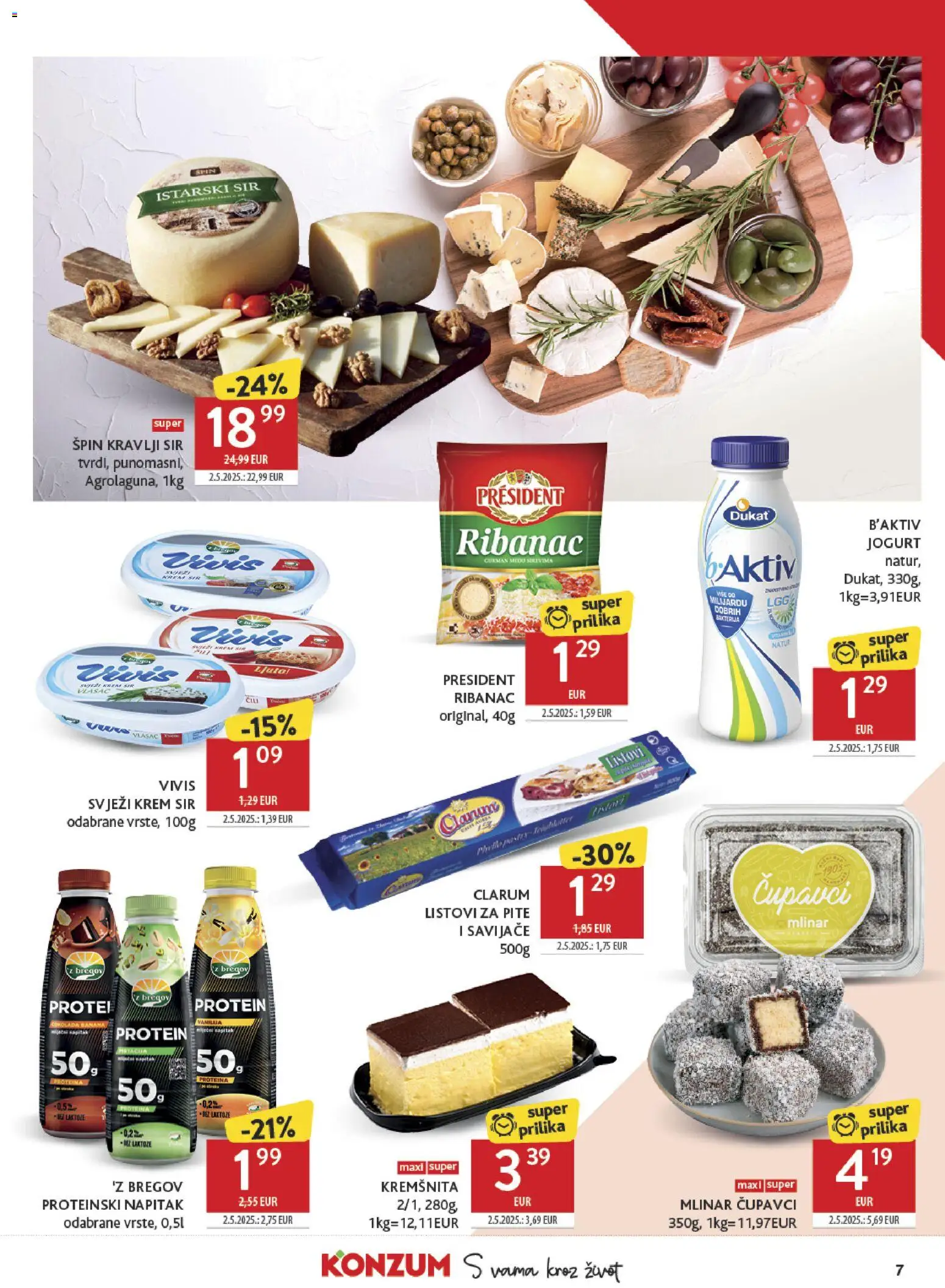Konzum HR akciós ujság - amely érvényes a következő dátumtól: 15.04.2026 | Oldal: 7 | Termékek: Protein