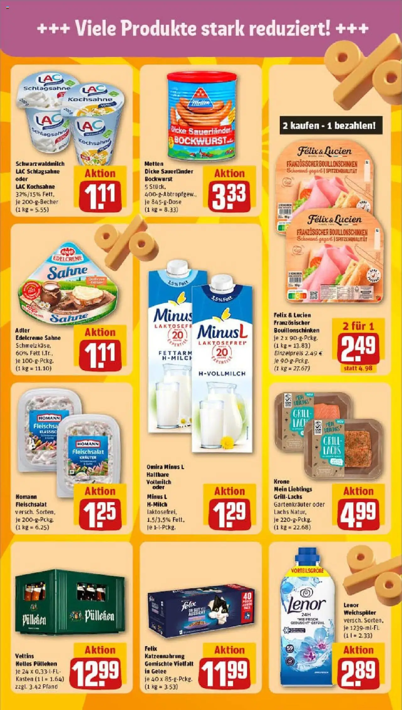 Rewe prospekt Dortmund	 – gültig ab 13.10.2025 | Seite: 17 | Produkte: Helles pulleken, Lenor, Lachs, Sahne